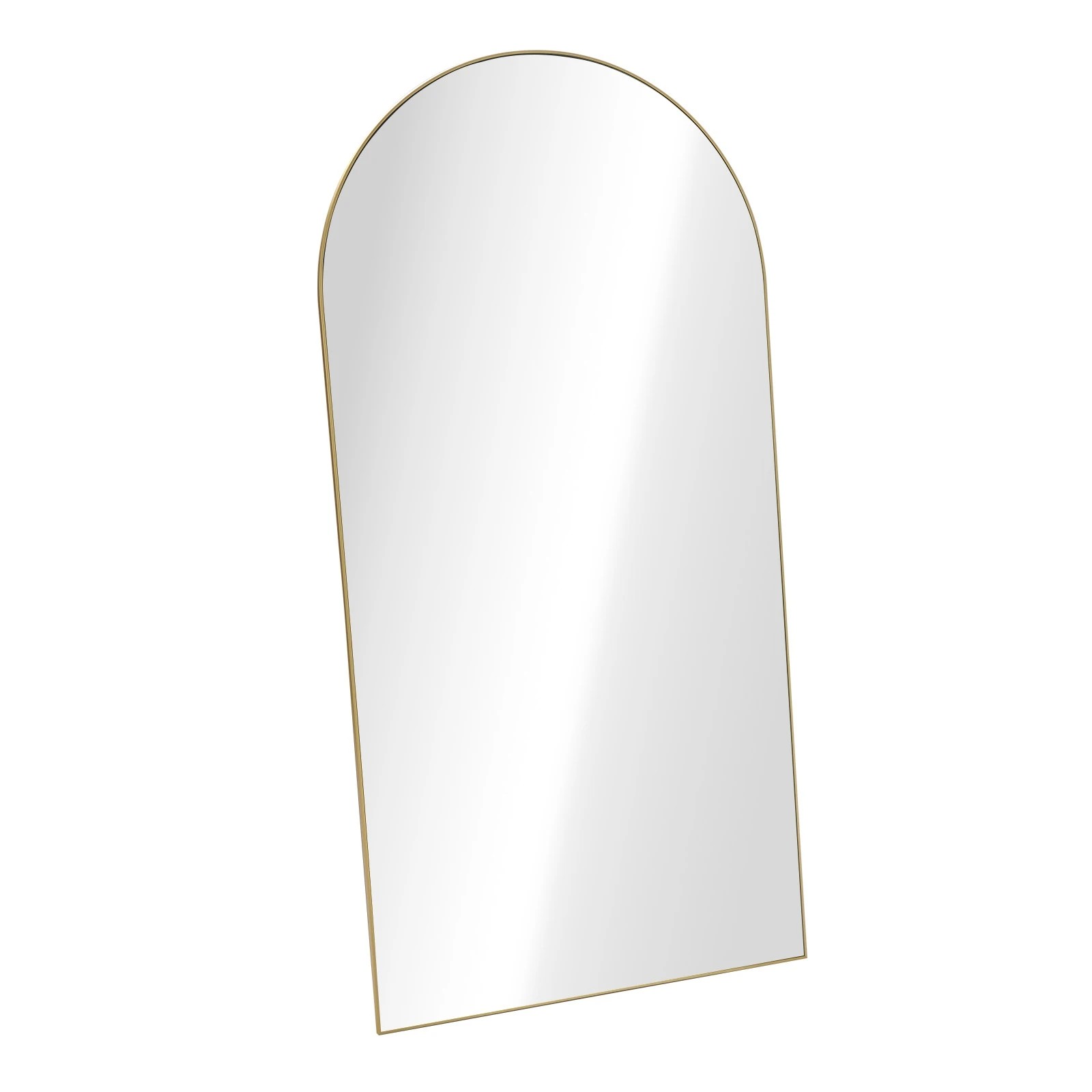 1 Oikiture Arched Full Length Mirror Floor Mirrors 200x100cm - Gold, 1 of 9