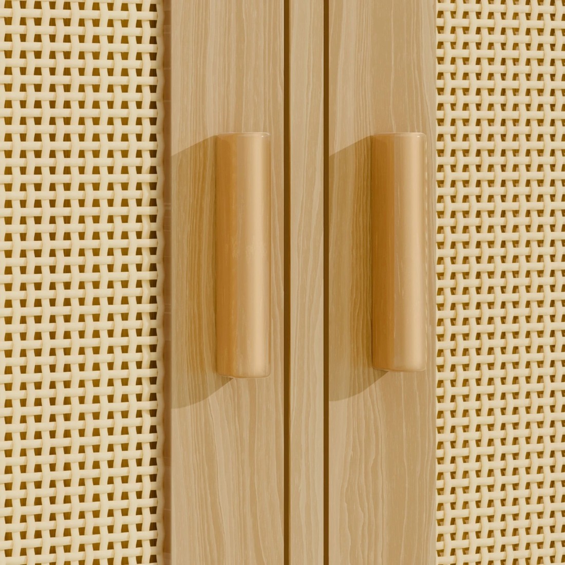 7 Alfordson Buffet Sideboard Cupboard Cabinet Rattan Doors Storage Kitchen Hallway - Wood, 7 of 10