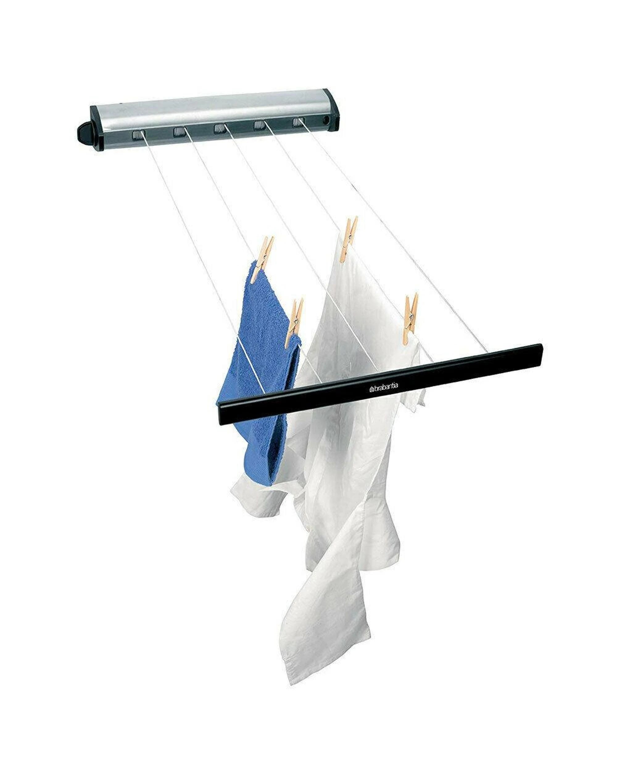 2 Brabantia 22m Pull Out Indoor Retractable Clothes Airer Line  Stainless, 2 of 5