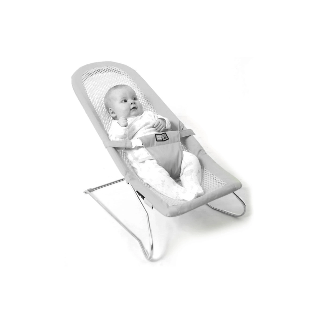 3 Vee Bee Baby Bouncer With Safety Harness And Padded Mesh Seat - Navy - Blue, 3 of 4