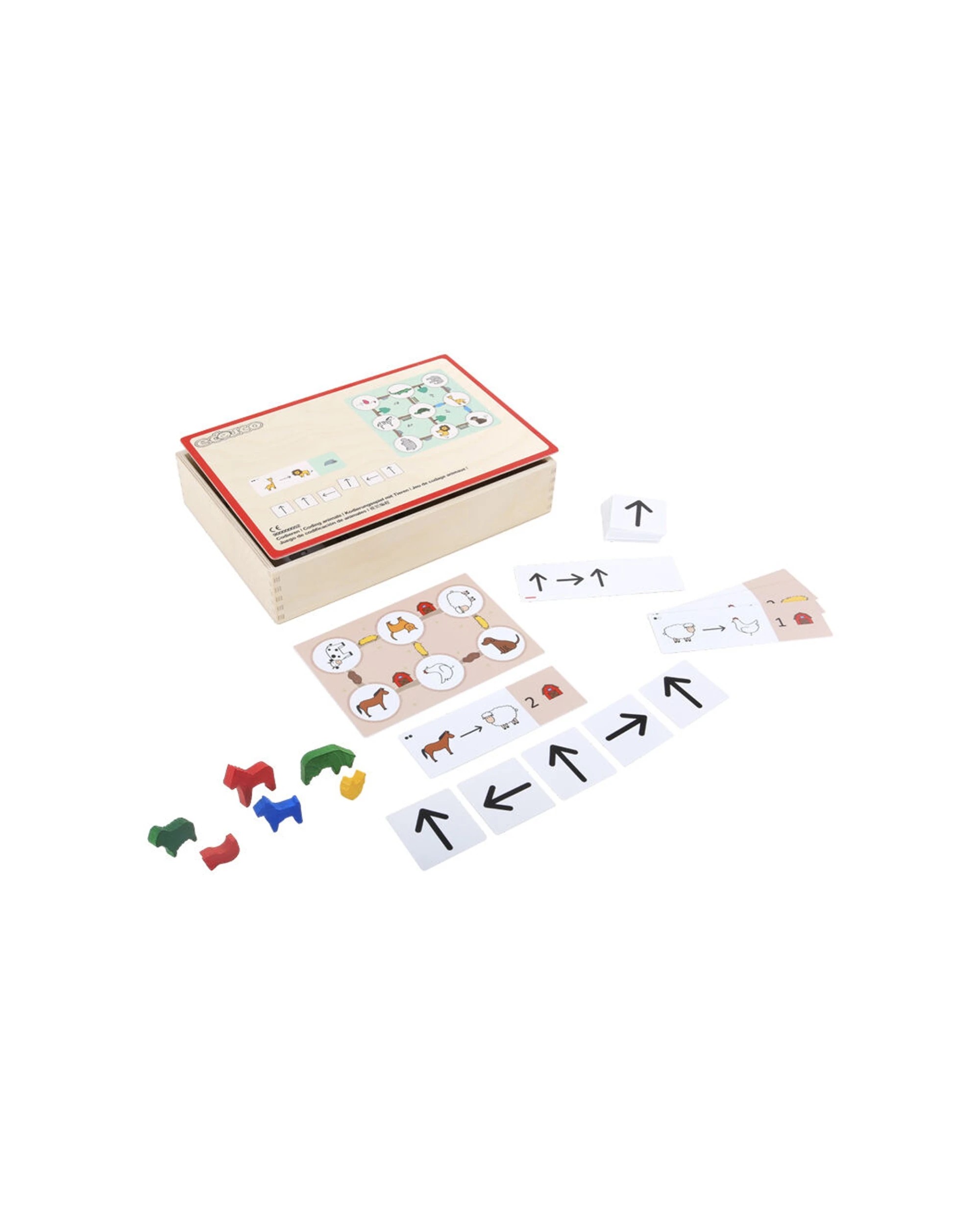 1 EDUCO 6Pc Coding Animals Wooden Logic Toy Educational Kids STEM Age 3 Years - Multi, 1 of 3