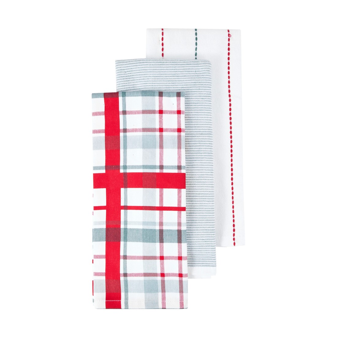 1 3 Pack Plaid Tea Towels, 1 of 6