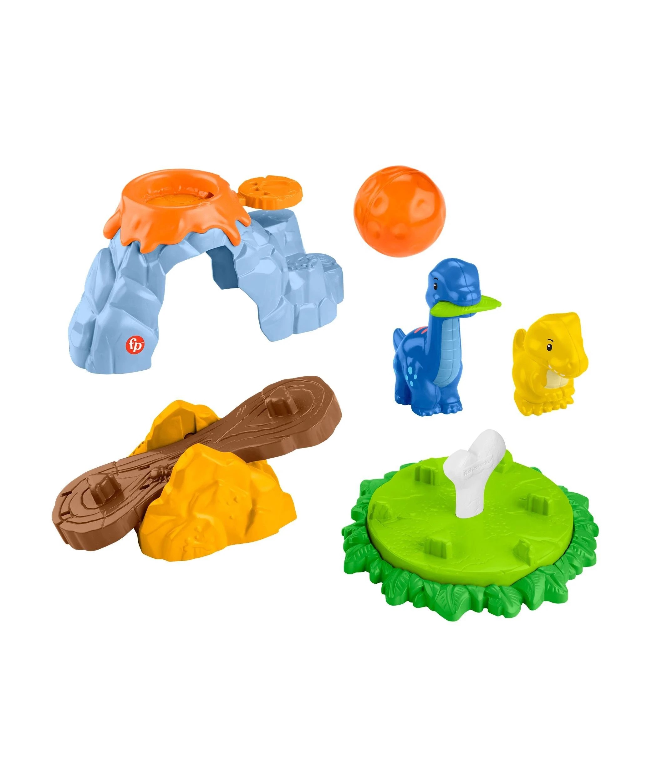 2 Mattel Fisher-Price Little People Spin & Play Dinosaur Playground Toddler Playset - Multi, 2 of 6