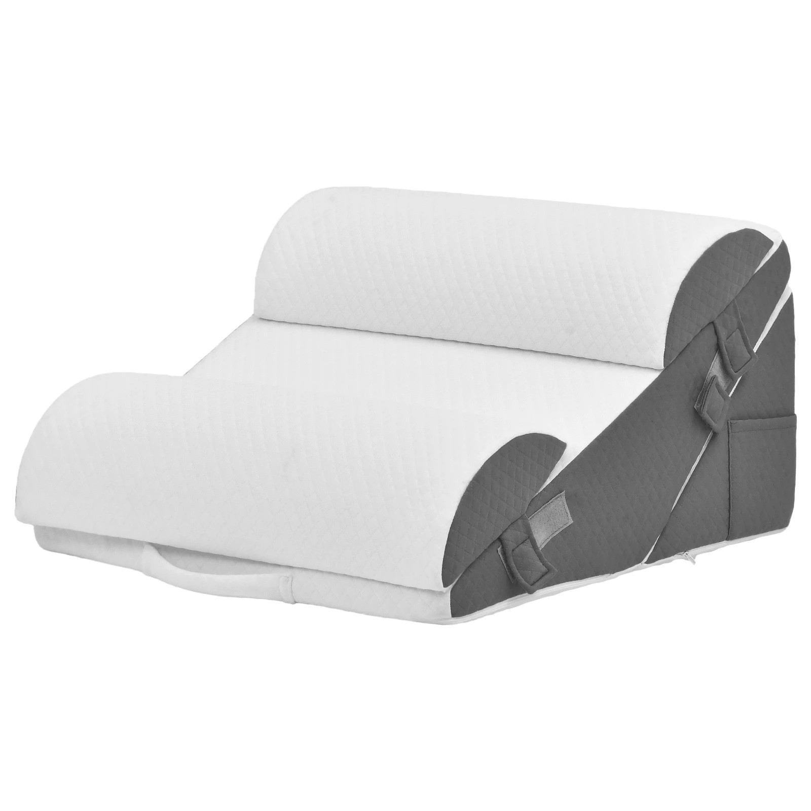 1 Advwin Bed Wedge Pillow Set 4 Pcs Adjustable Foam Reading Pillow - White, 1 of 9