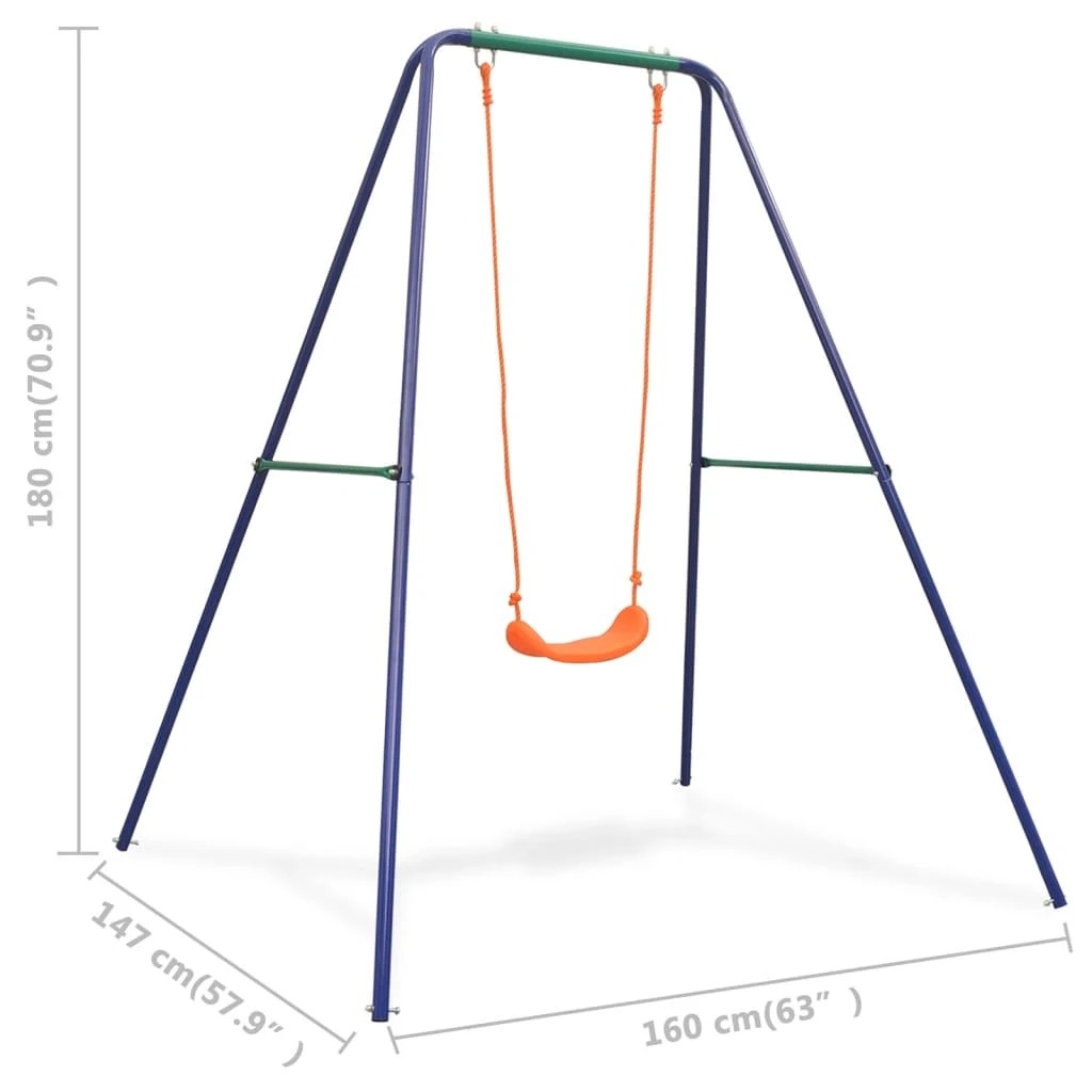 8 Vidaxl Swing Play Swing - Orange, 8 of 8