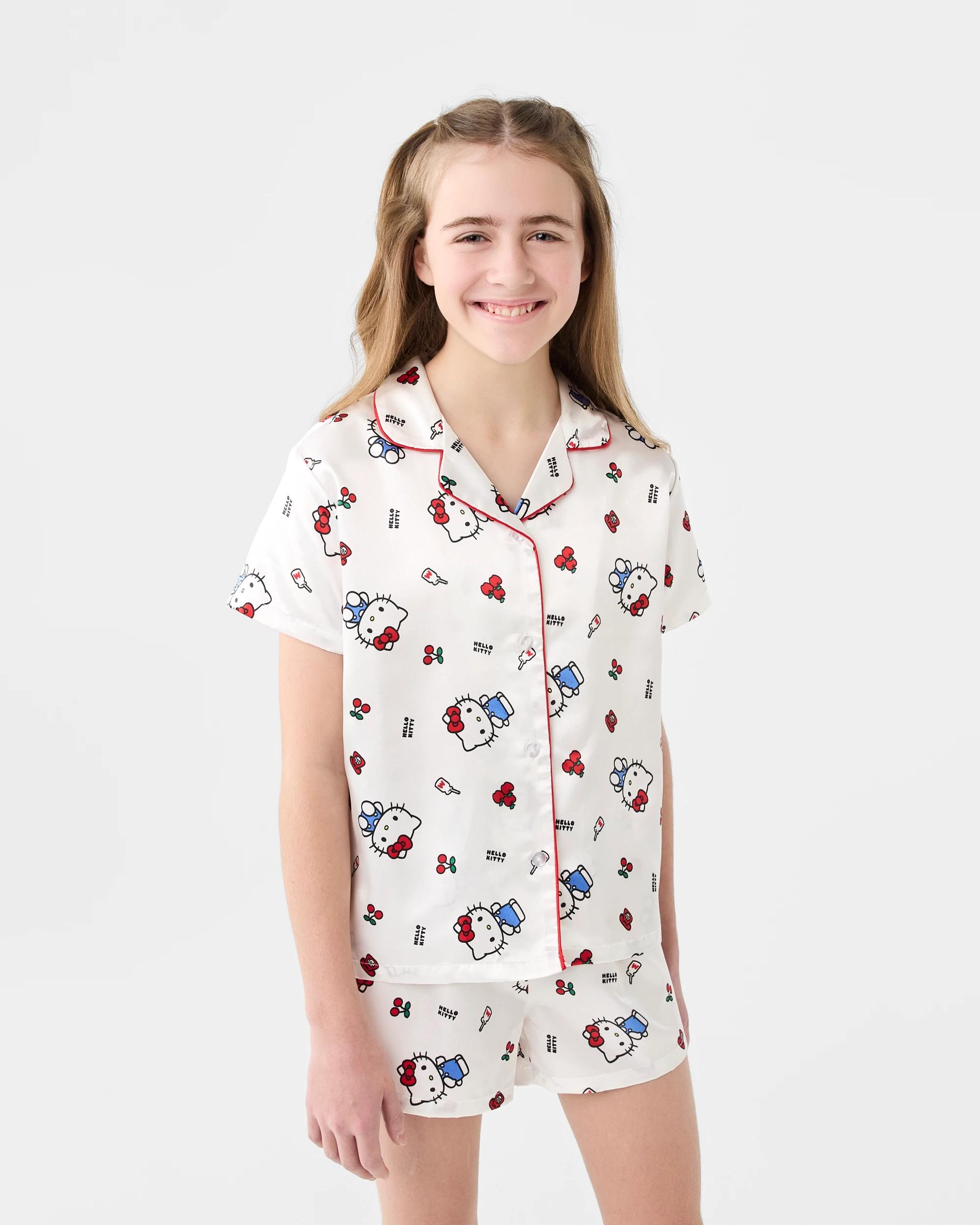 1 Hello Kitty License Satin Pyjama Set H Kitty, 1 of 8