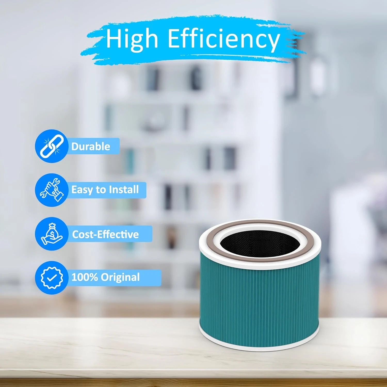 2 Arovec Air Purifier Bacterial Replacement Filter for Apex300 Genuine 2 Pack, 2 of 4