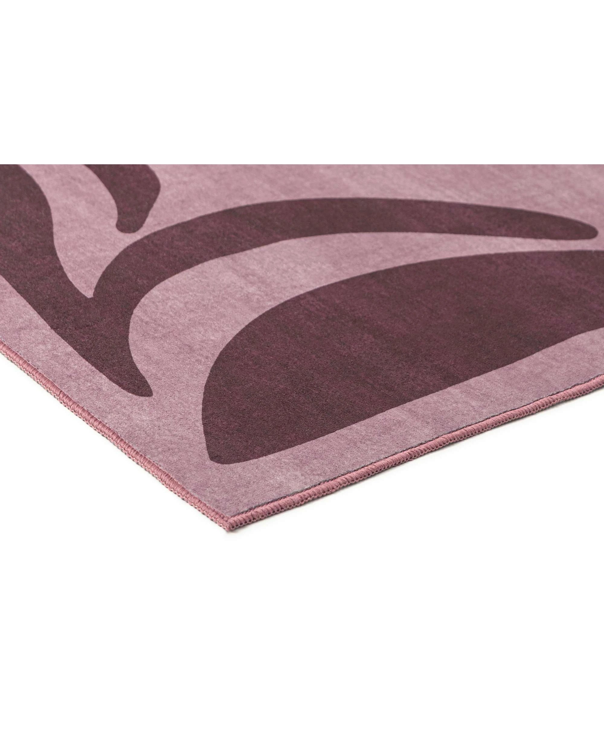 4 Loopsie Pasto Tonal Botanical Border Washable Rug-290cm x 190cm - Purple, 4 of 8