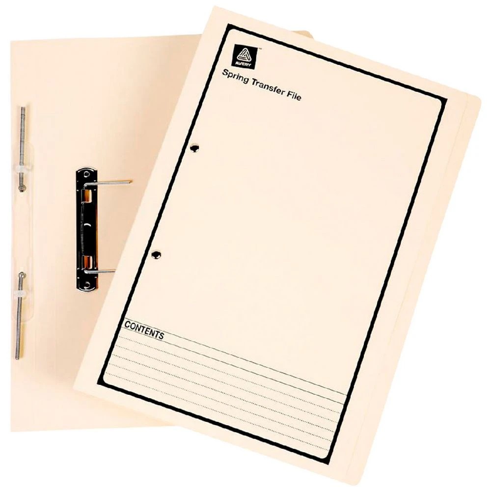 1 Avery Foolscap Spiral Spring File Buff with Black Print, 1 of 3