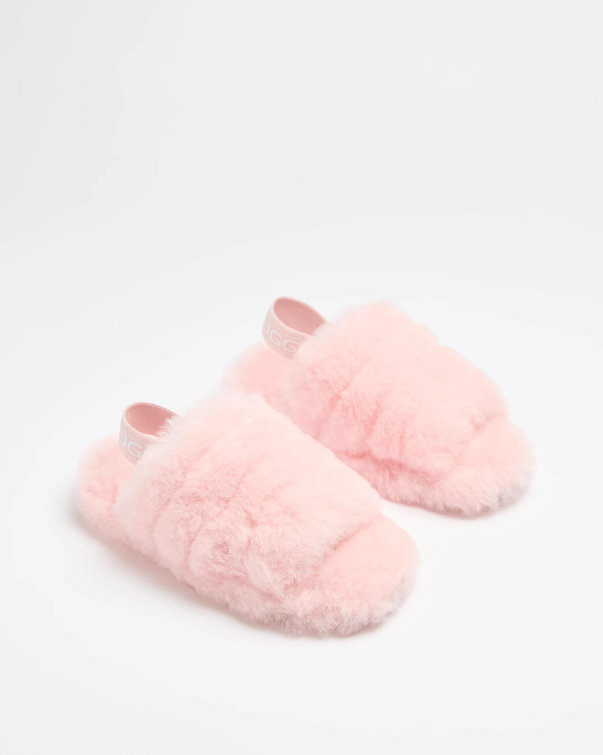 3 Australian Design Ugg Boots And Slippers Girls Youth Sheepskin Bandage Slipper Scuff PINK, 3 of 3