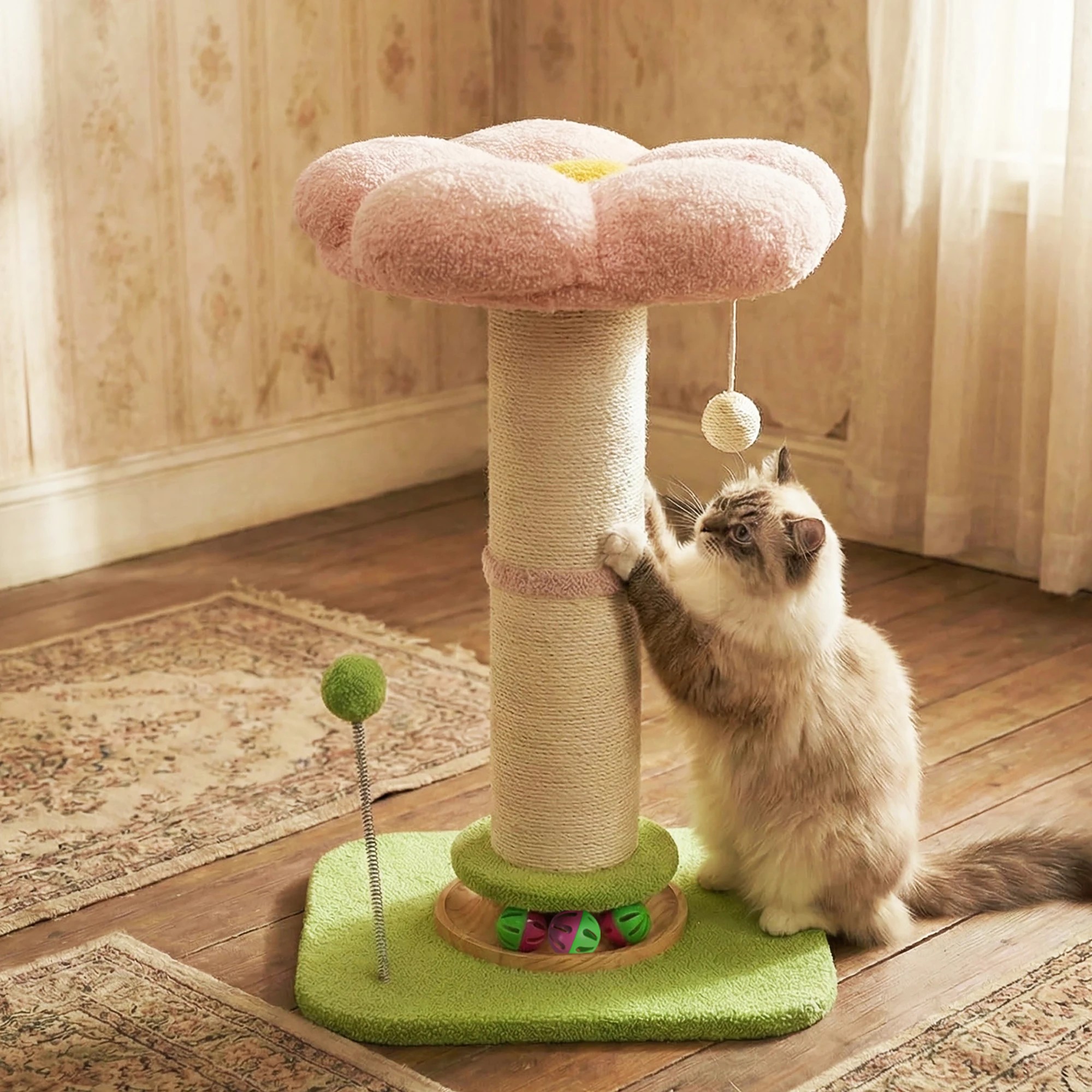 8 Pawz Cat Scratching Post Flower 61.5cm - Pink, 8 of 9