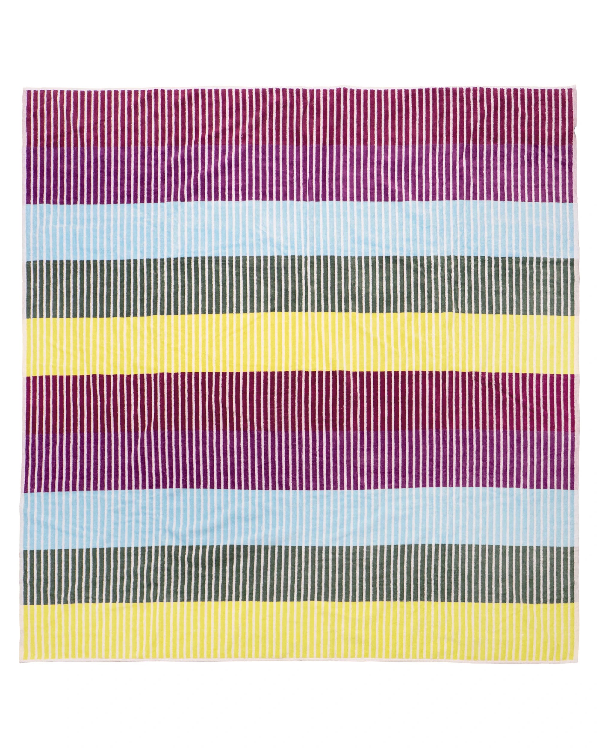 1 Bambury Soft Cotton Jacquard Velour  Large Beach Blanket Strata - Purple, 1 of 4