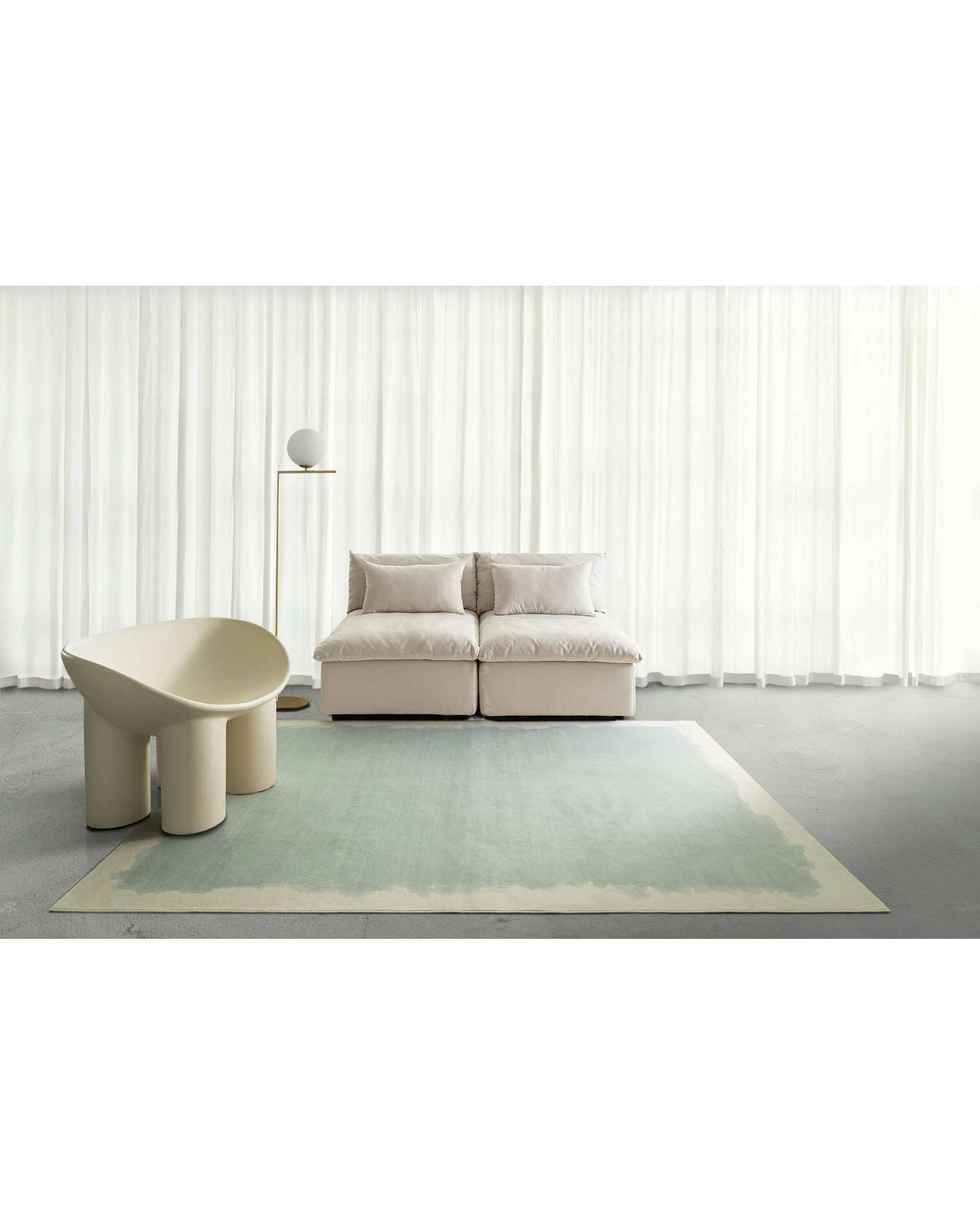2 Loopsie Foggia Printed Washable Rug-370cm x 270cm - Blue, 2 of 8