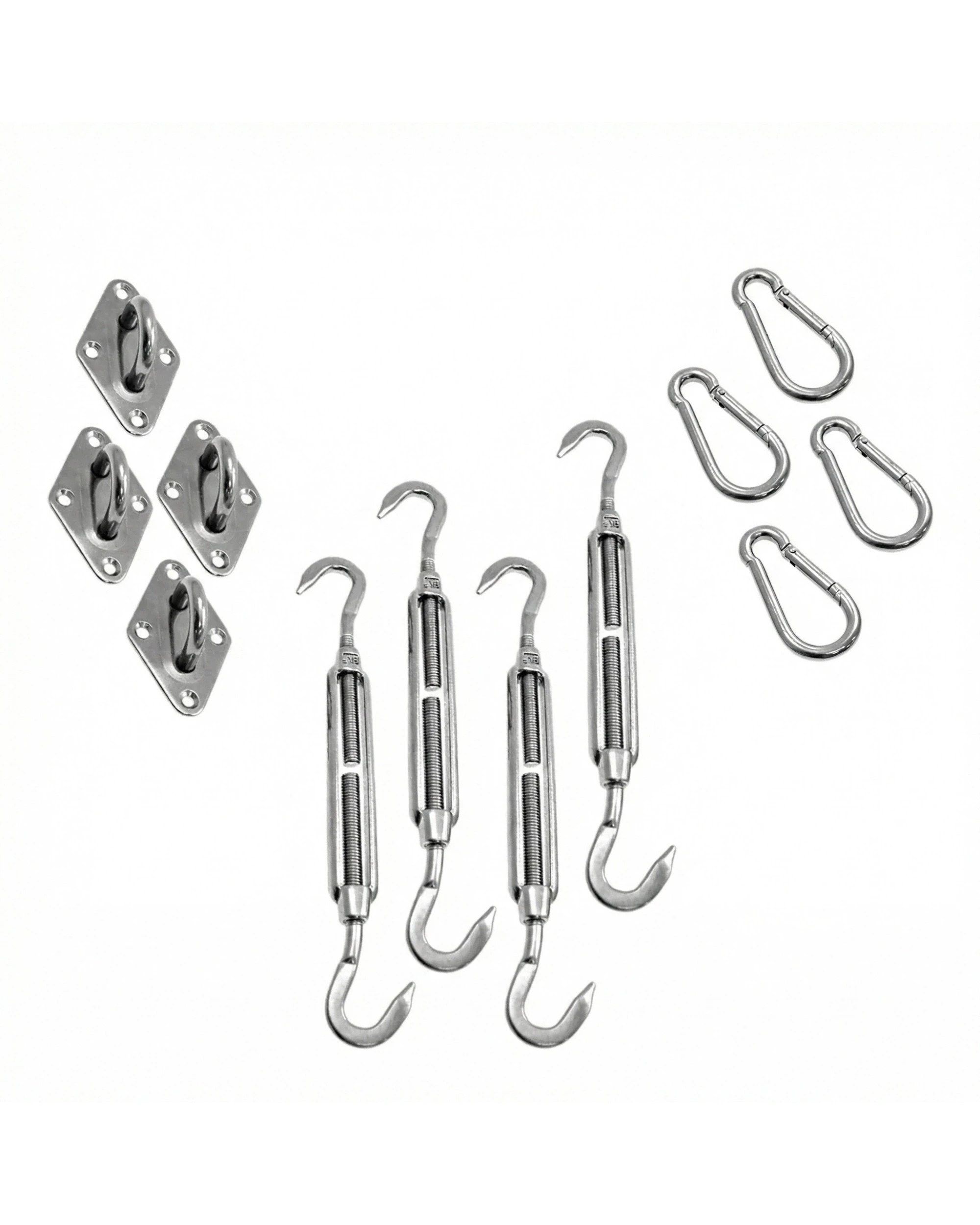 6 Wallaroo 2.5 x 2.5M Outdoor Sun Shade Sail Canopy Square - Grey, 6 of 6