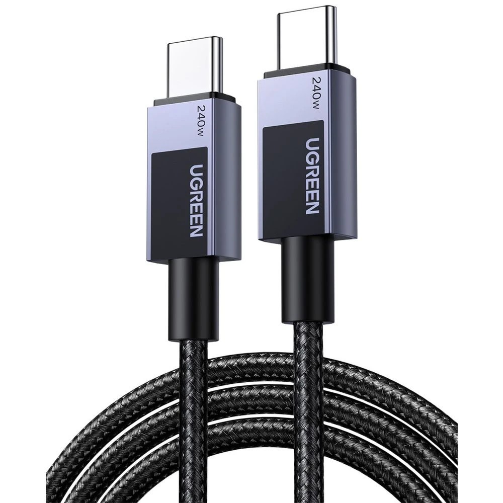 1 UGREEN USB-C to USB-C 5A/240W Braided Cable 1M Space Grey, 1 of 7