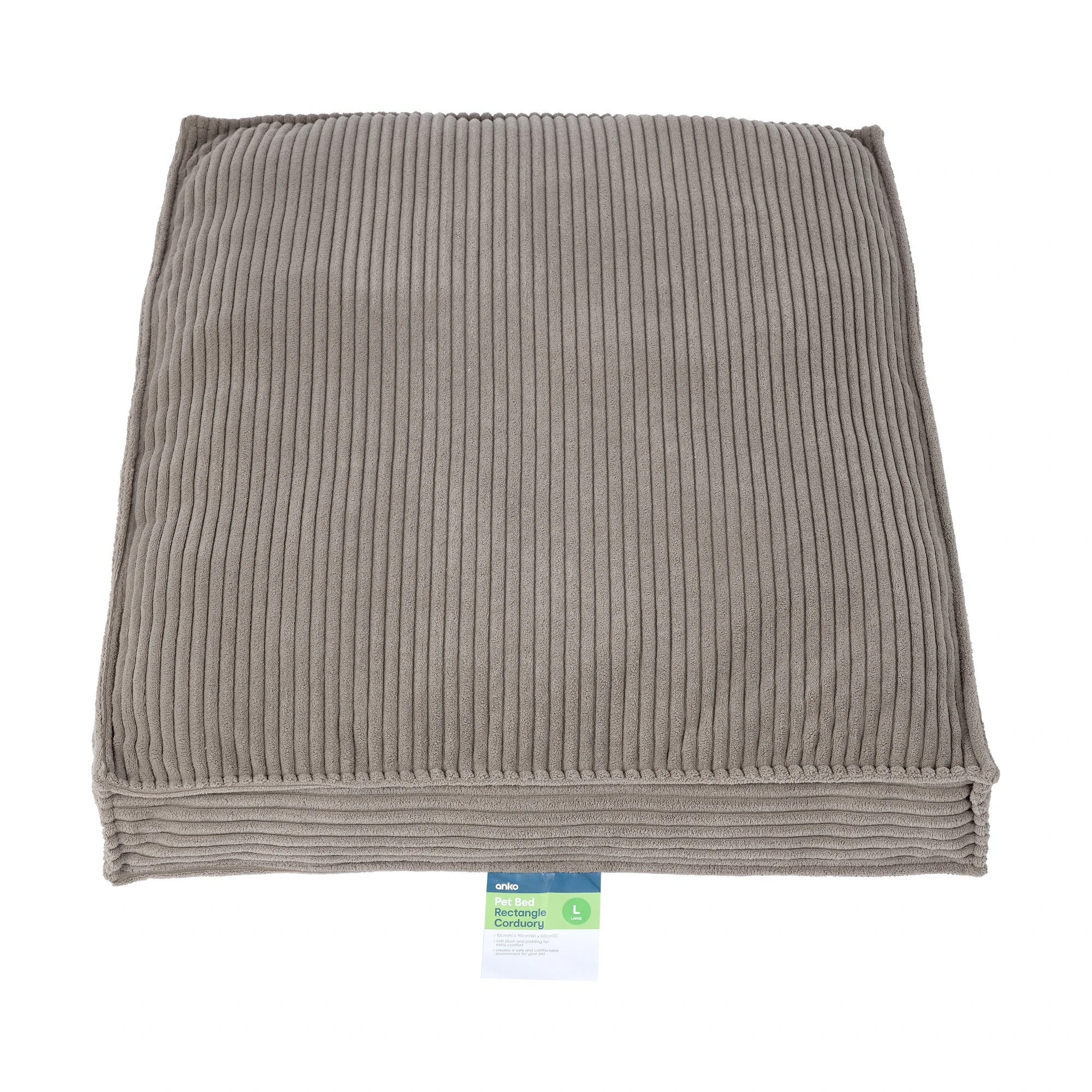 7 Pet Bed Rectangle Corduroy - Large, Brown, 7 of 7