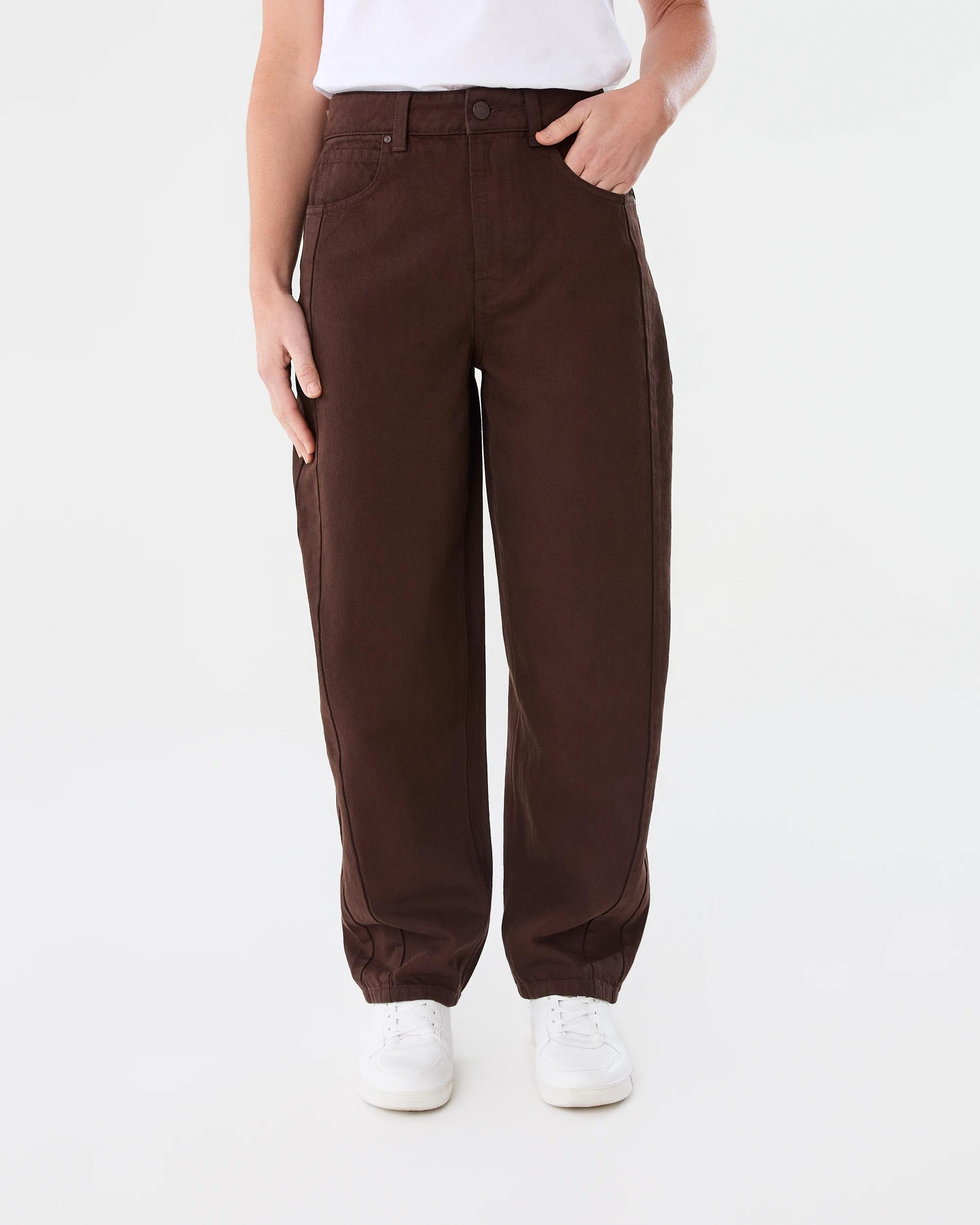 1 Barrel Leg Jeans Melt Brown