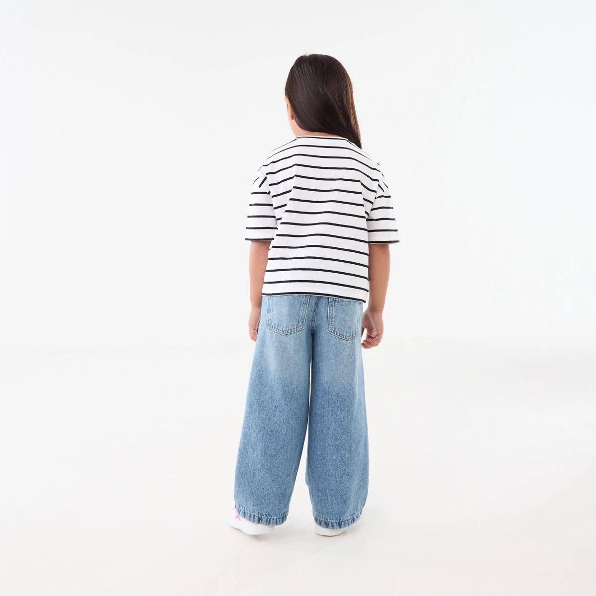 6 Short Sleeve Stripe T-shirt Blk Stripe, 6 of 8