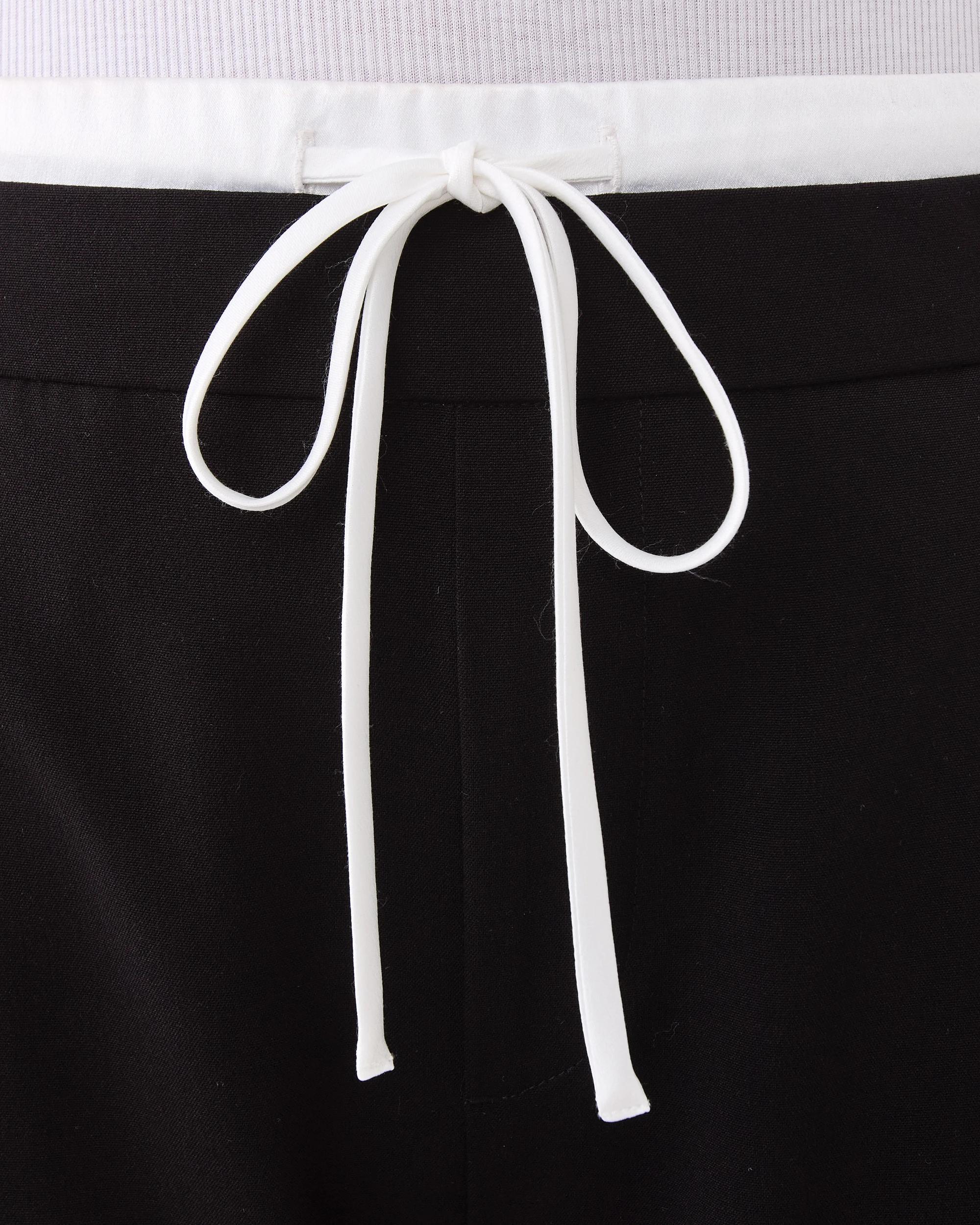 4 Contrast Waistband Tailored Pants Black, 4 of 5