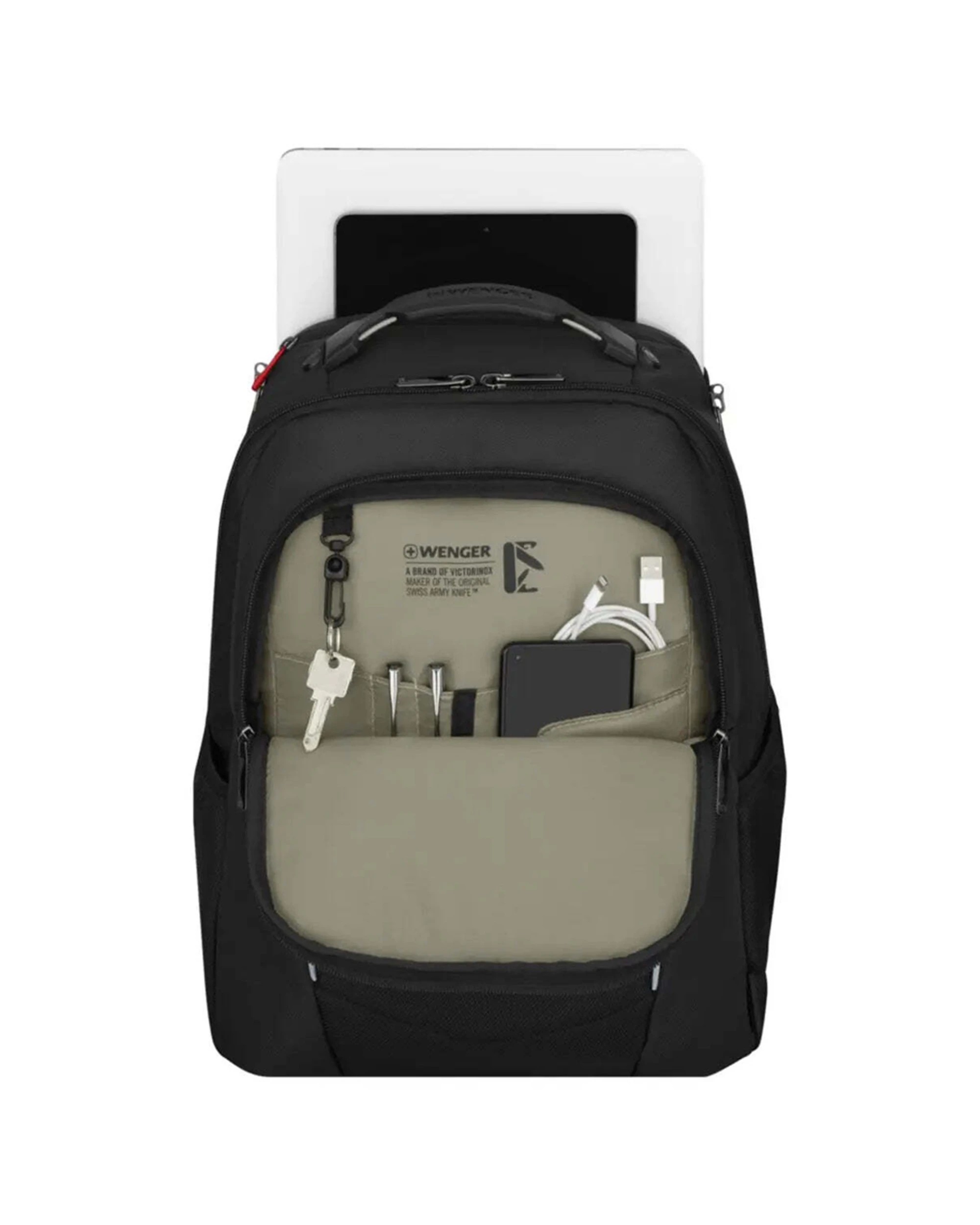2 Wenger Altair 15.6in Laptop Backpack Triple Protect QuickAccess Pocket Polyester 22L - Black, 2 of 7