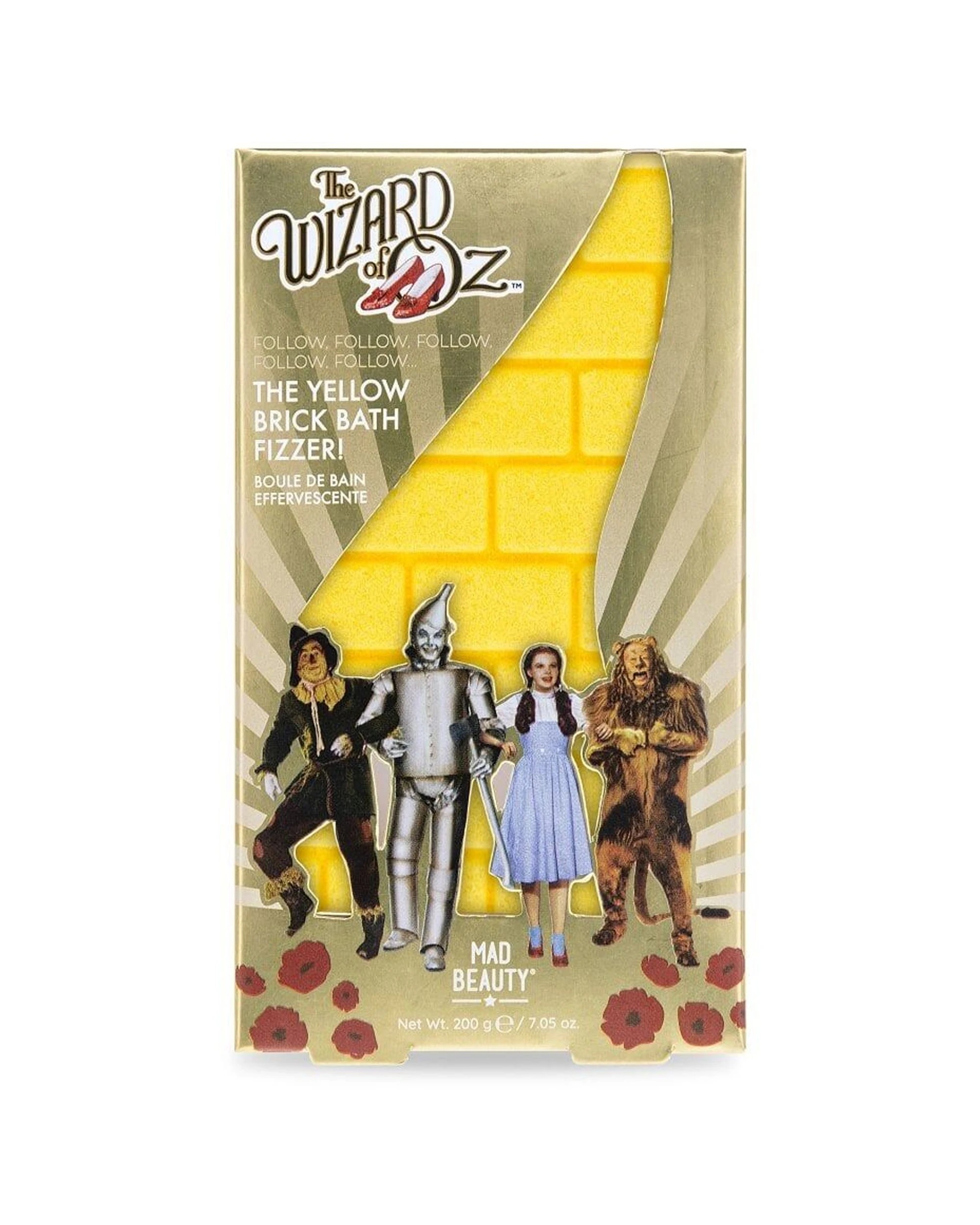 2 Warner Bros Wizard of Oz Brick Road Fizzer Poppy Temptation 200g 4 Pack - Yellow, 2 of 5