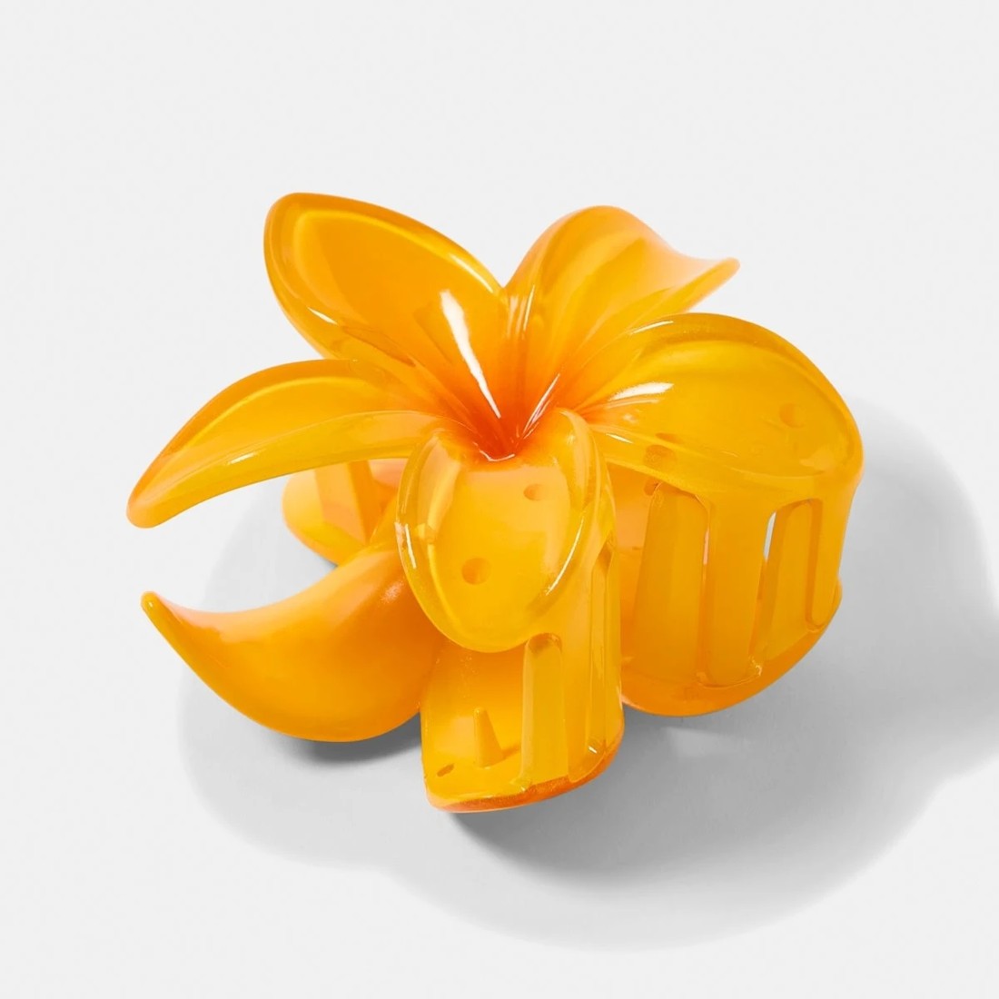 2 Orange Frangipani Claw Hair Clip, 2 of 4