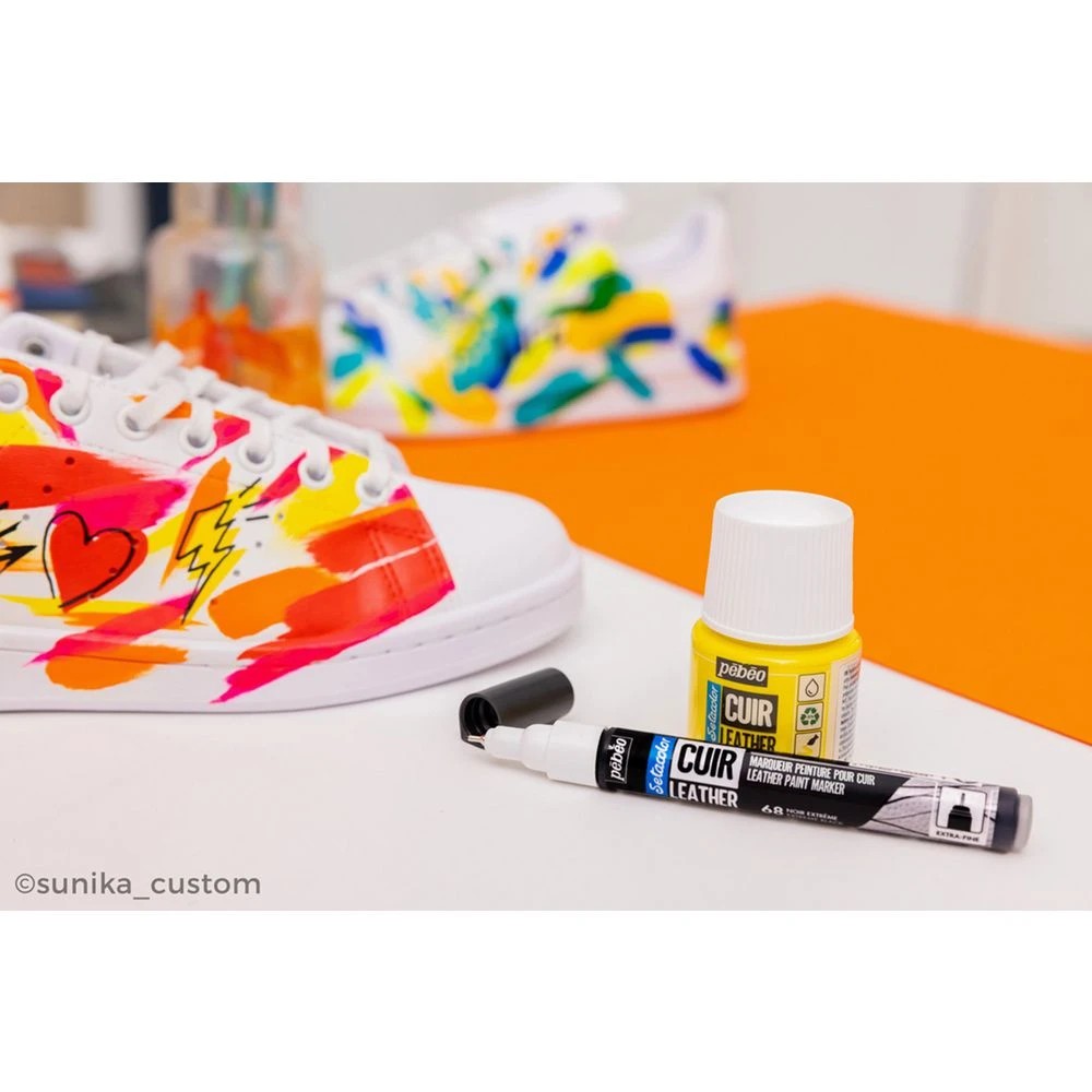 3 Pebeo Setacolor Leather Paint Sunflower Yellow 45mml, 3 of 3