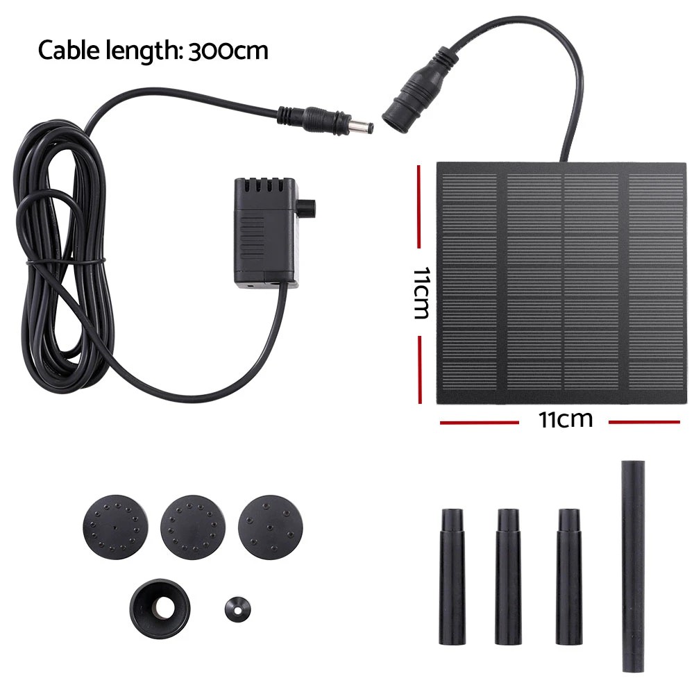 2 Gardeon Solar Pond Pump Submersible Water Fountain Kit 2.6FT - Black, 2 of 6