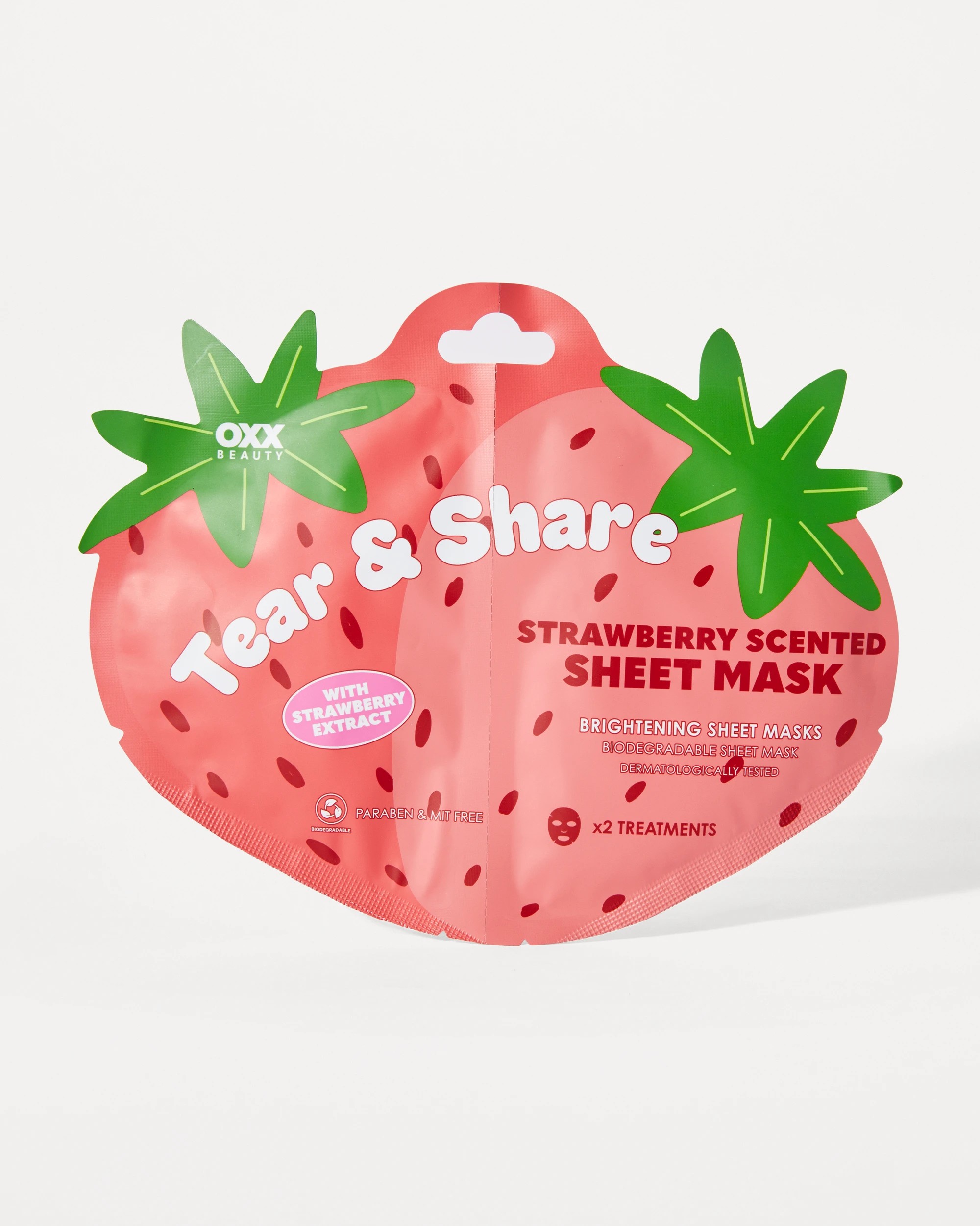 1 OXX Beauty Strawberry Scented Brightening Sheet Mask, 1 of 2