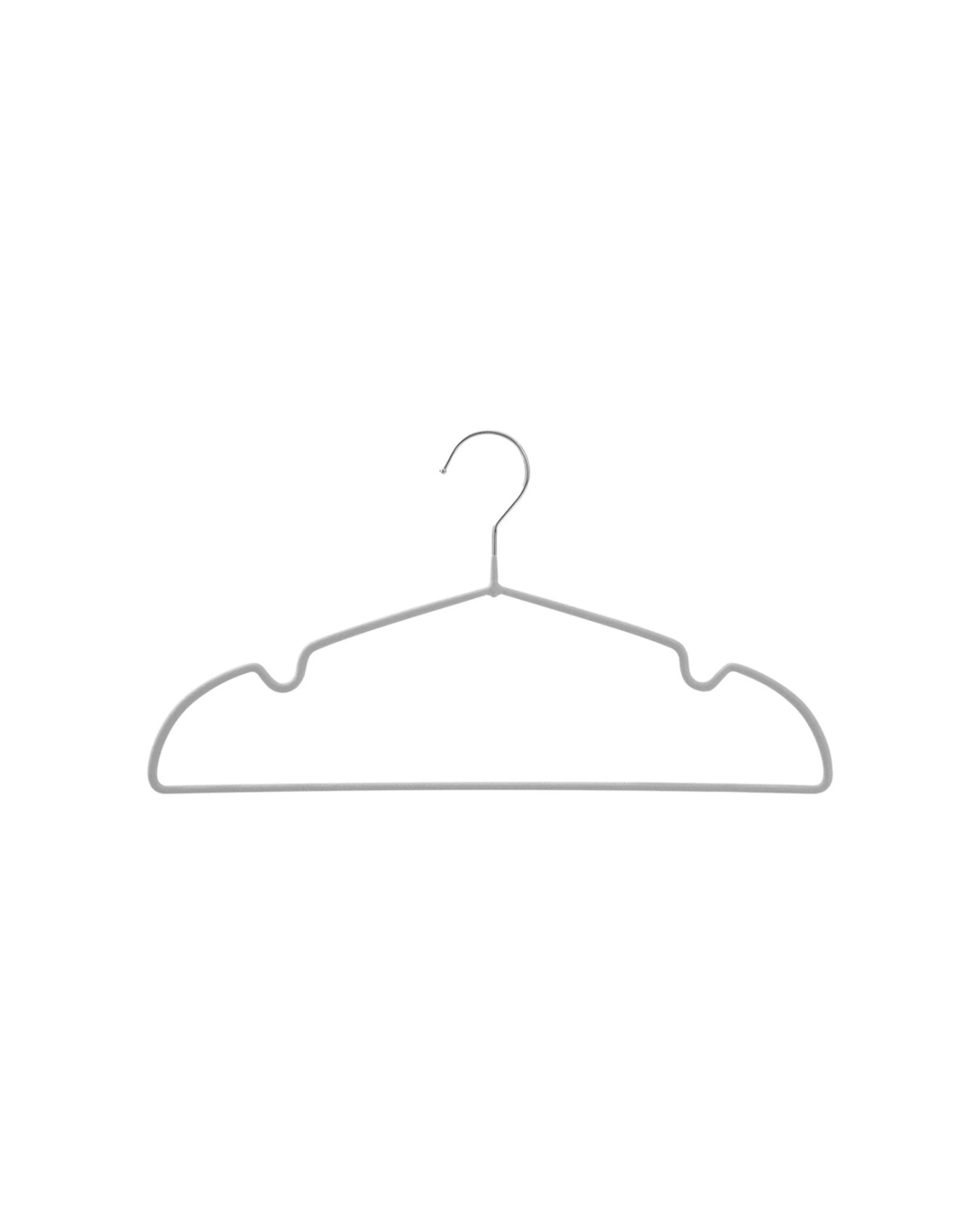 6 Boxsweden 6x 8PK Hangit Suede Wardrobe Clothes Hangers Non-Slip 40.5cm - Grey, 6 of 7