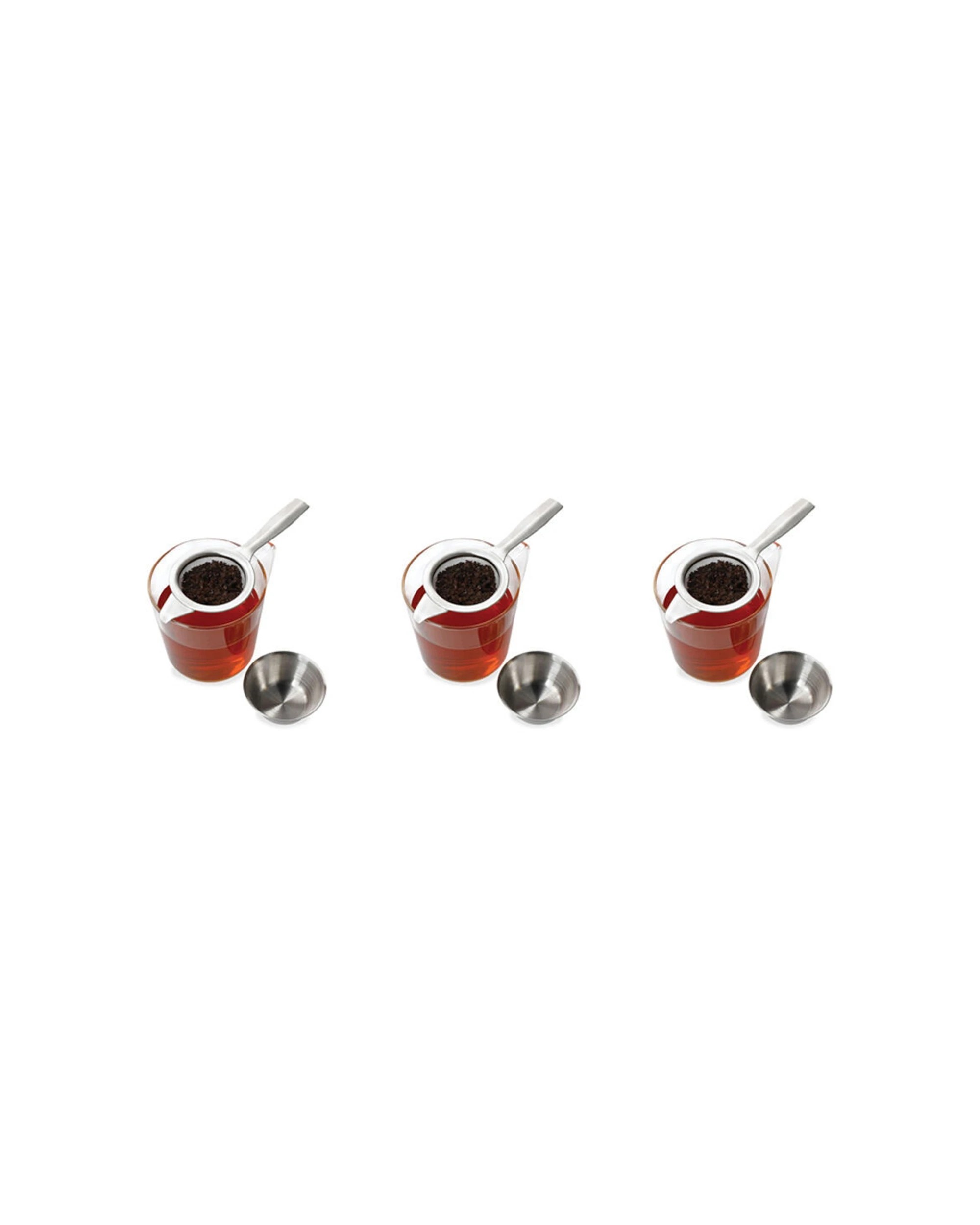 1 La Cafetiere 3x 14cm Stainless Steel Tea Strainer With Stand - Silver, 1 of 7