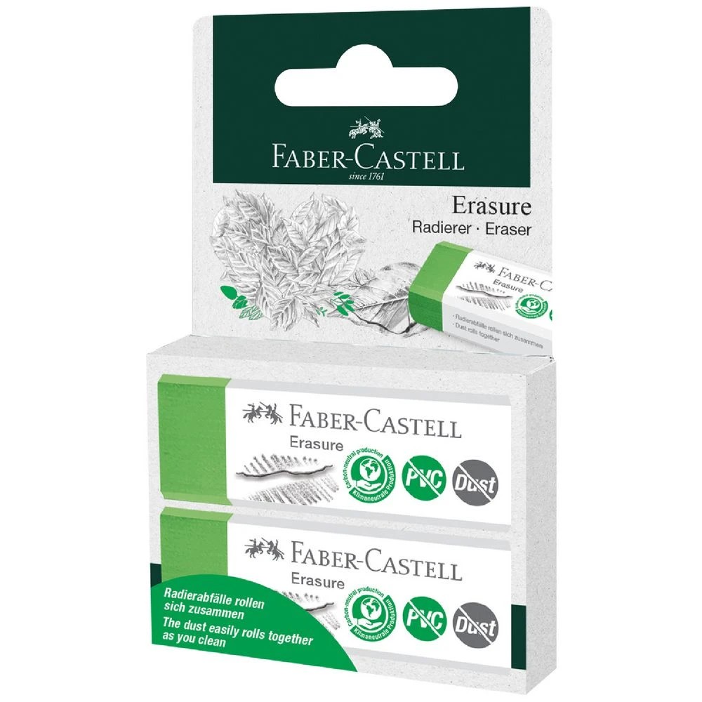 1 Faber-Castell Erasure Eraser PVC-Free Dust-Free 2 Pack, 1 of 1