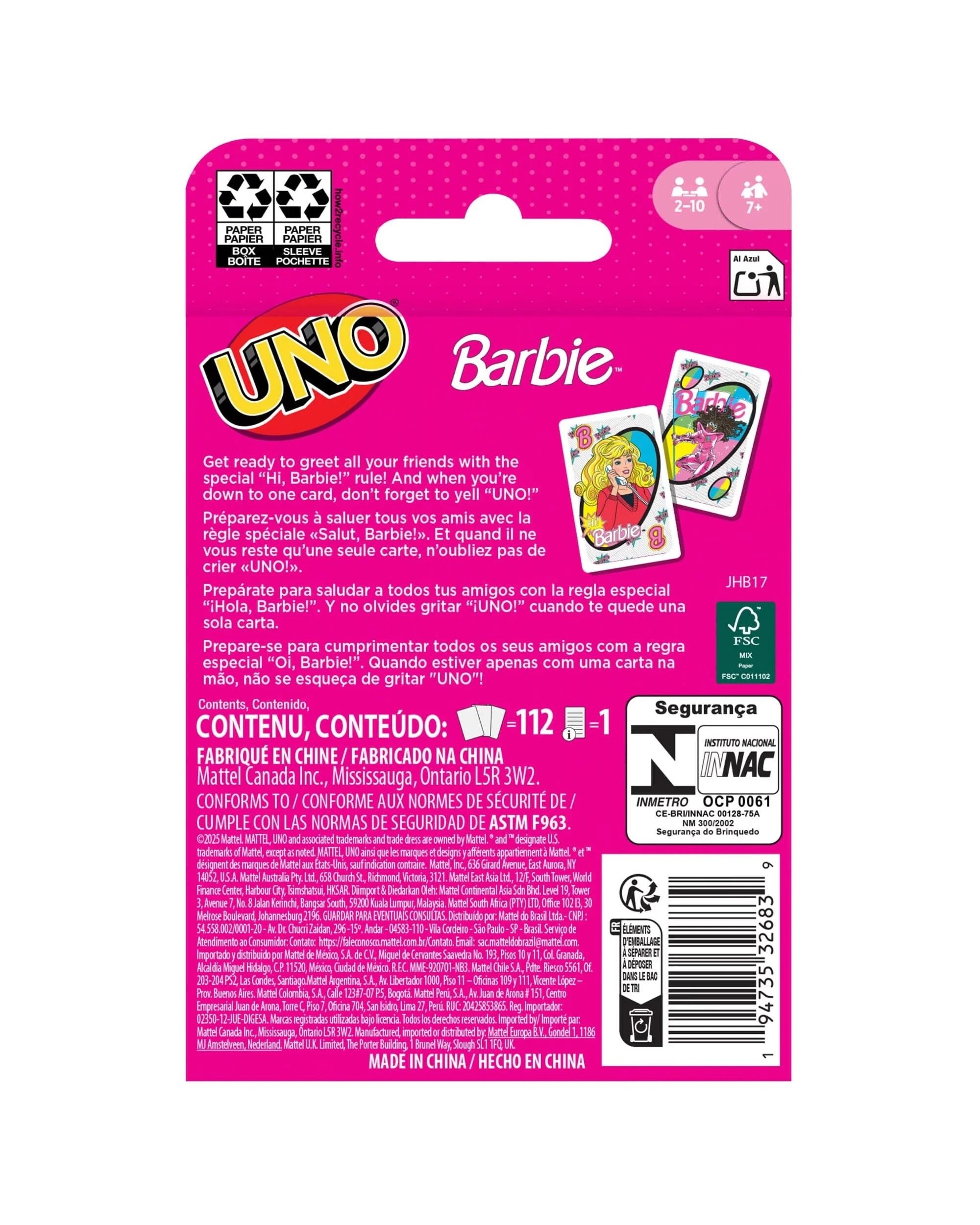 7 UNO Barbie Card Game, 7 of 7