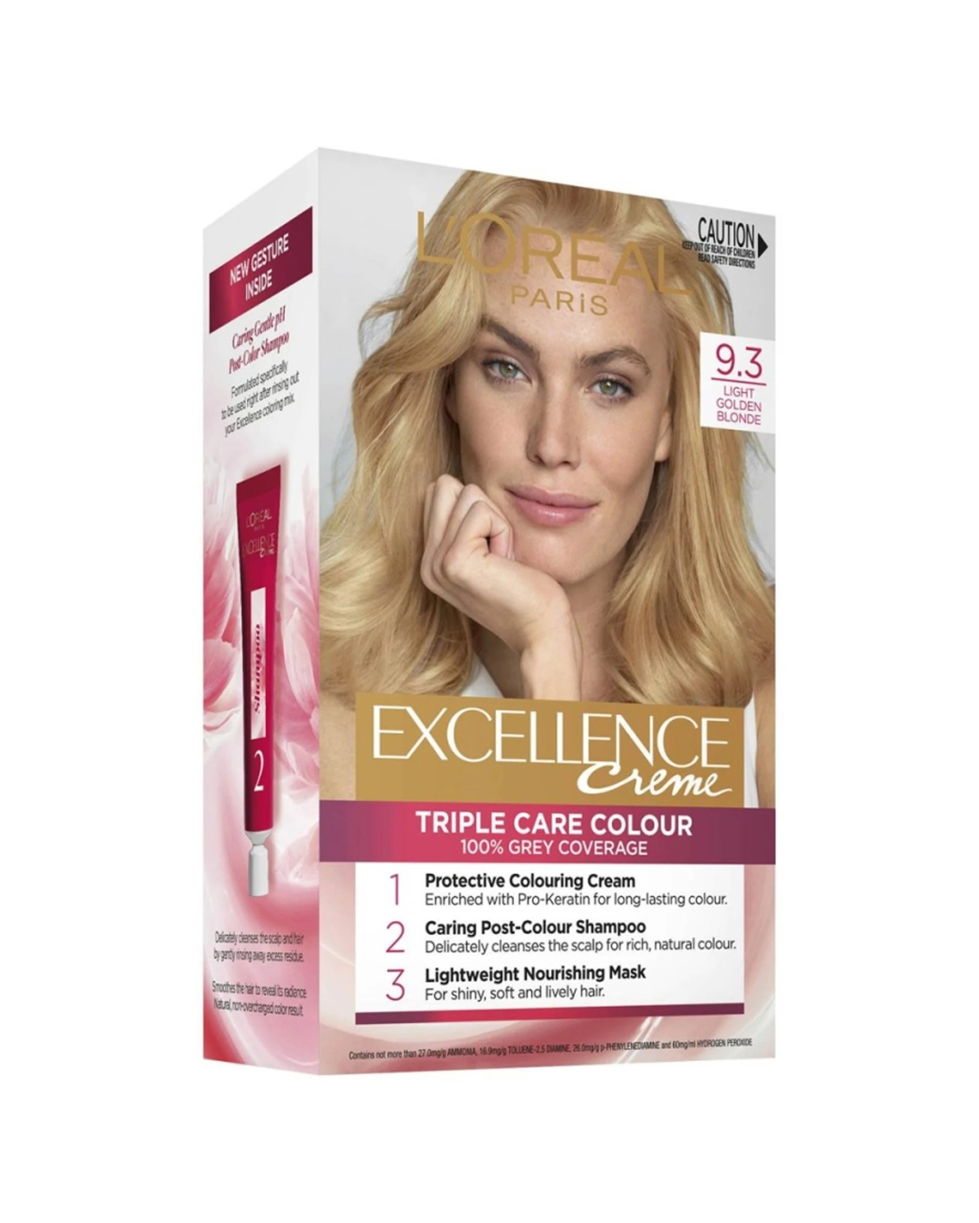 1 Loreal Excellence Crème 9.3 Light Golden Blonde Hair Colour, 1 of 1