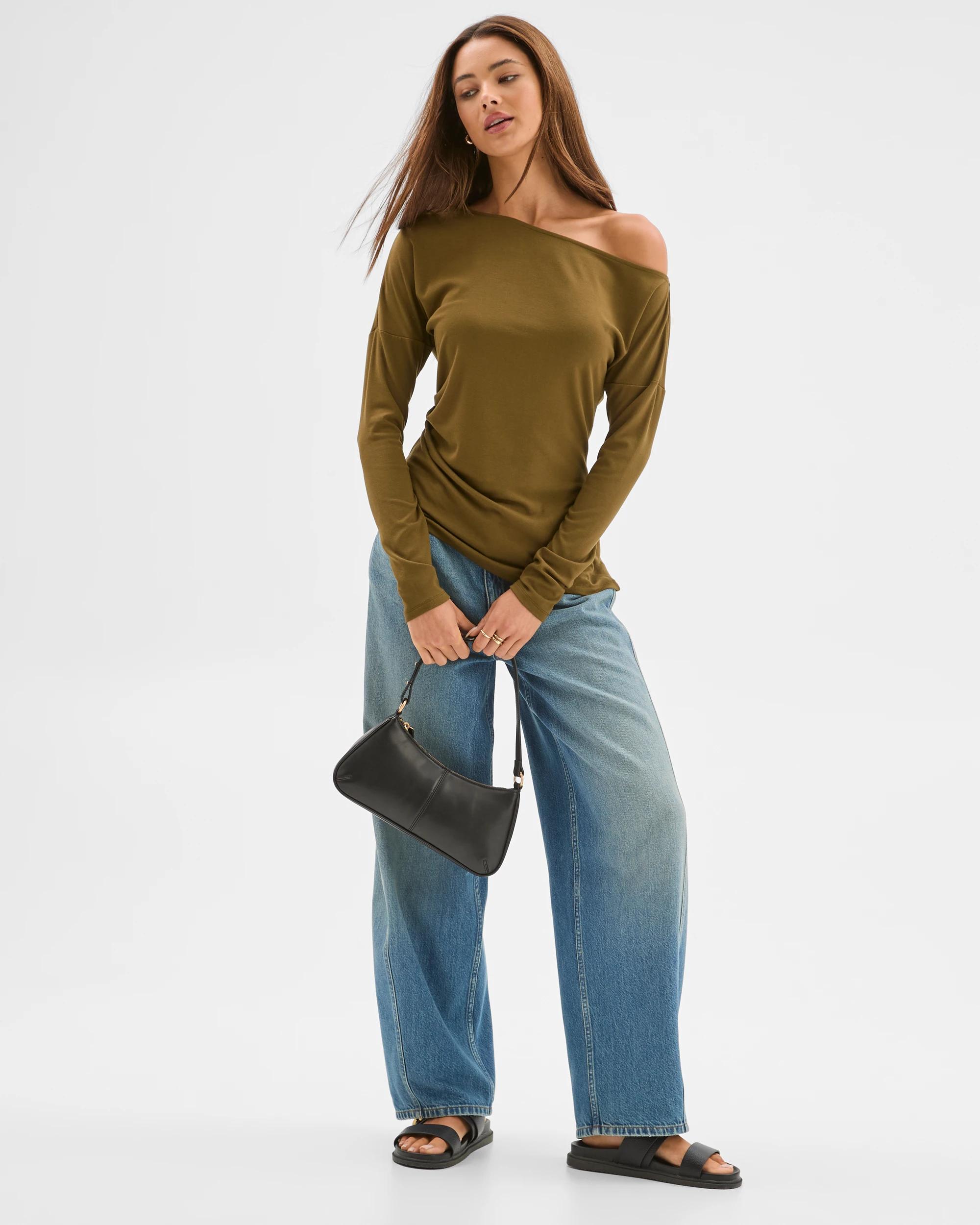 2 Lily Loves Asymmetrical Top DEEP MOSS, 2 of 6