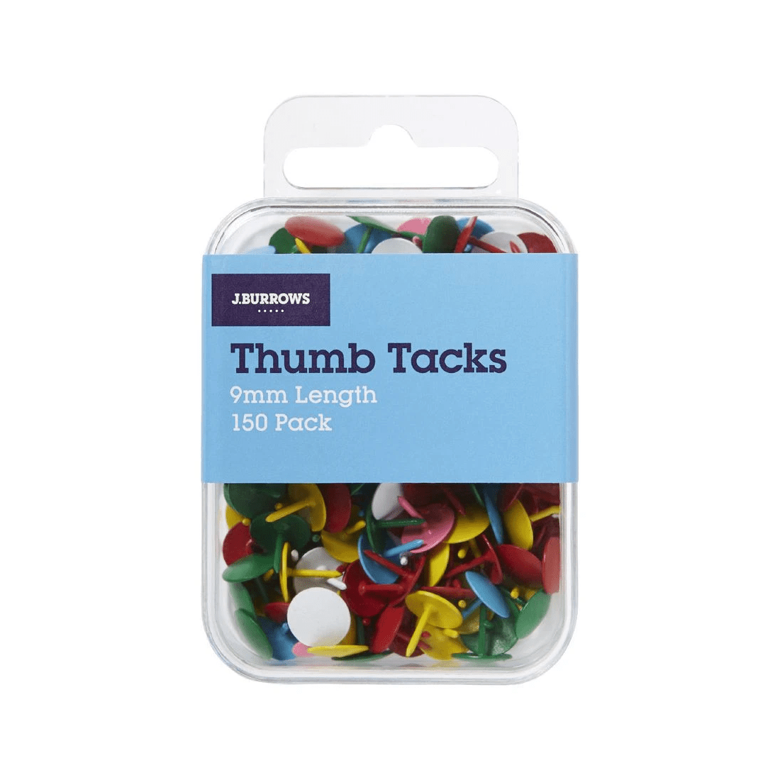 3 J.Burrows Thumb Tacks Assorted 150 Pack, 3 of 3
