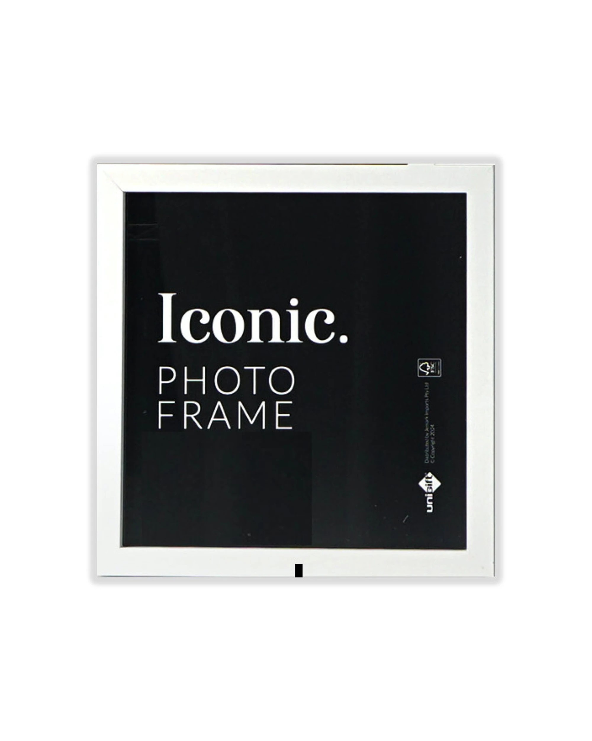 2 Unigift 6PK Iconic MDF Glass Photo Frame Picture Holder Home Decor 30x30cm - White, 2 of 2