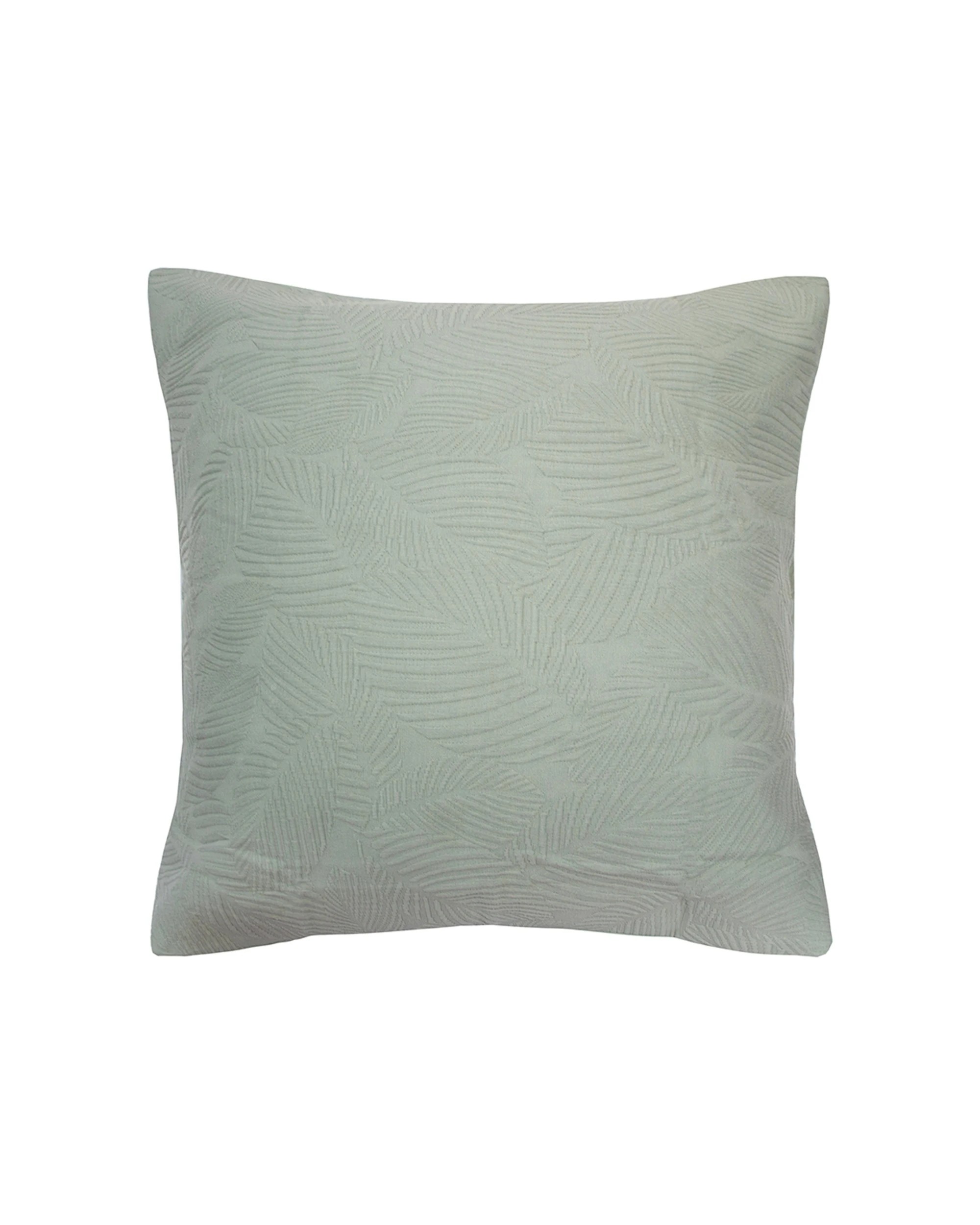 1 Bambury Wilmot Cotton Jacquard Botanical European Pillowcase - Green, 1 of 3