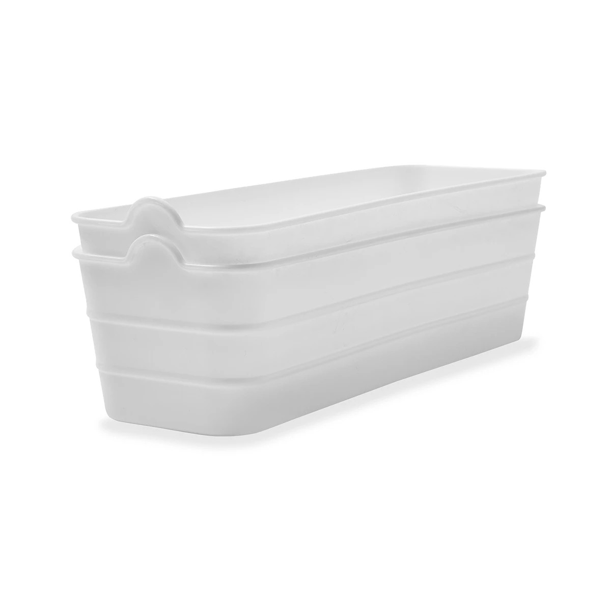 3 2 Pack Narrow Flexi Trays - White, 3 of 9