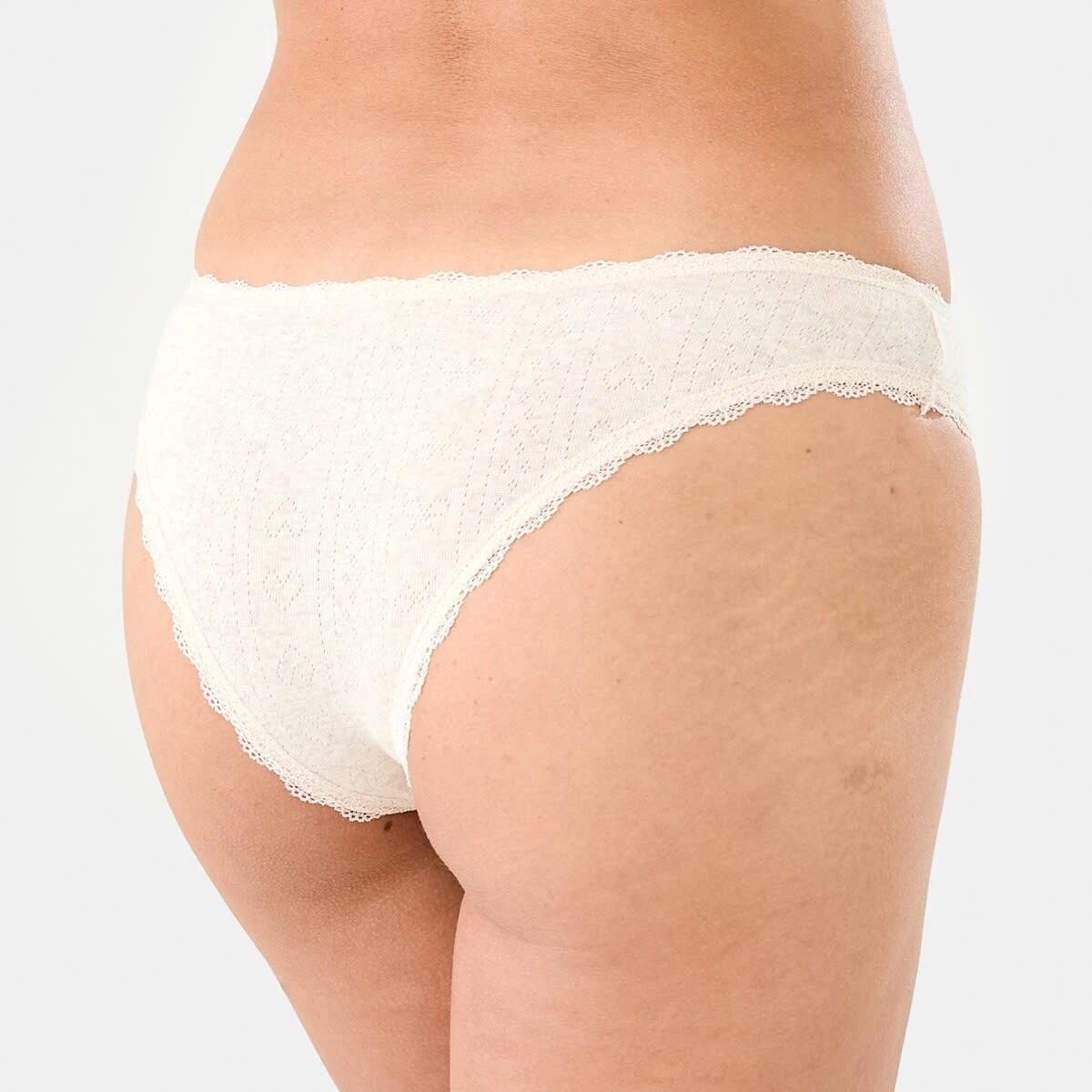 8 3 Pack Pointelle Cheeky Bikini Briefs Pink Bows, 8 of 10