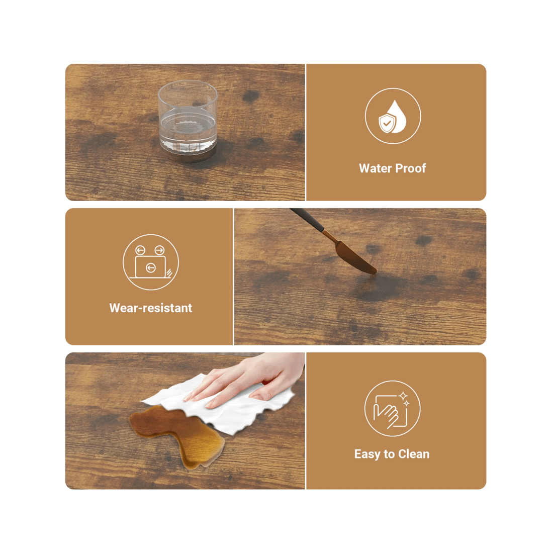 7 Advwin Lift Up Top Coffee Table Side Table w/ Hidden Storage & Shelf Walnut, 7 of 7