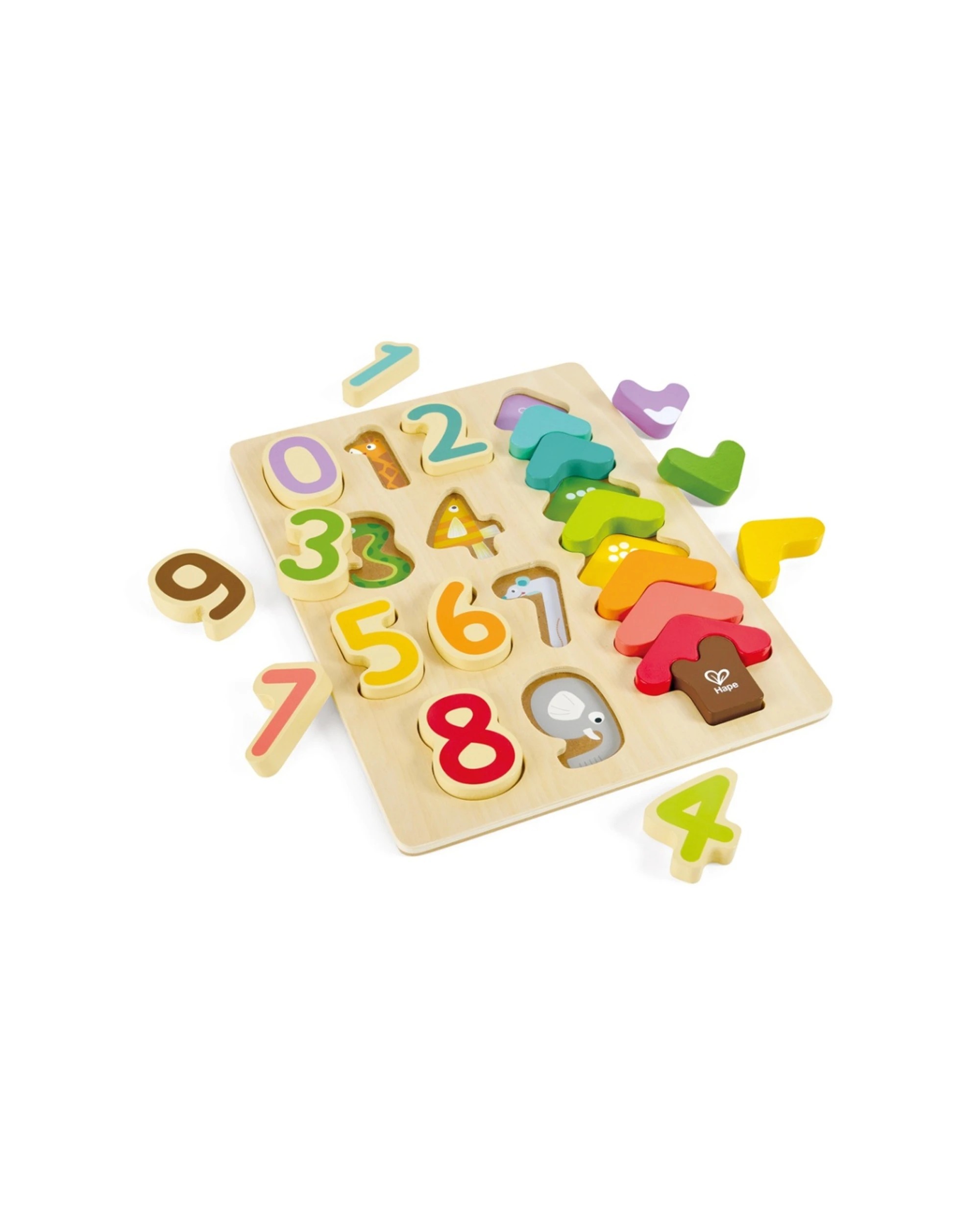 1 Hape 20pc Colours And Numbers Puzzle Blocks Kids Activity Toy - Multi, 1 of 4