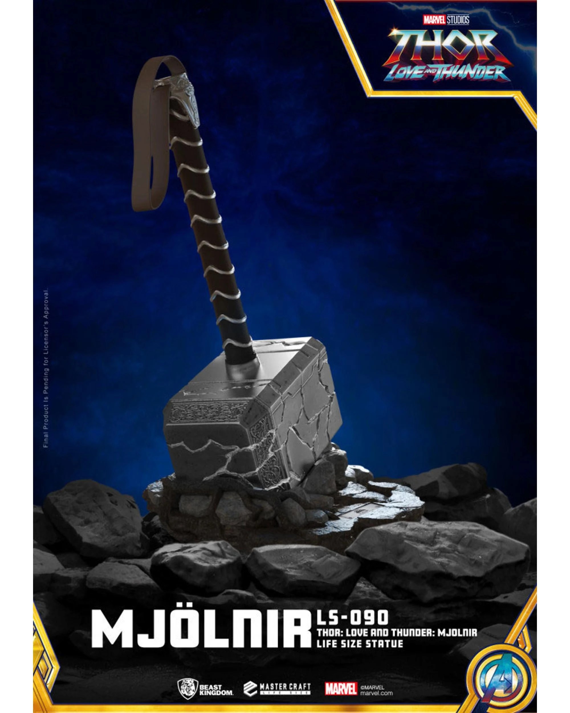 3 Beast Kingdom Marvel Life Size Thor Love And Thunder Mjolnir Statue, 3 of 5