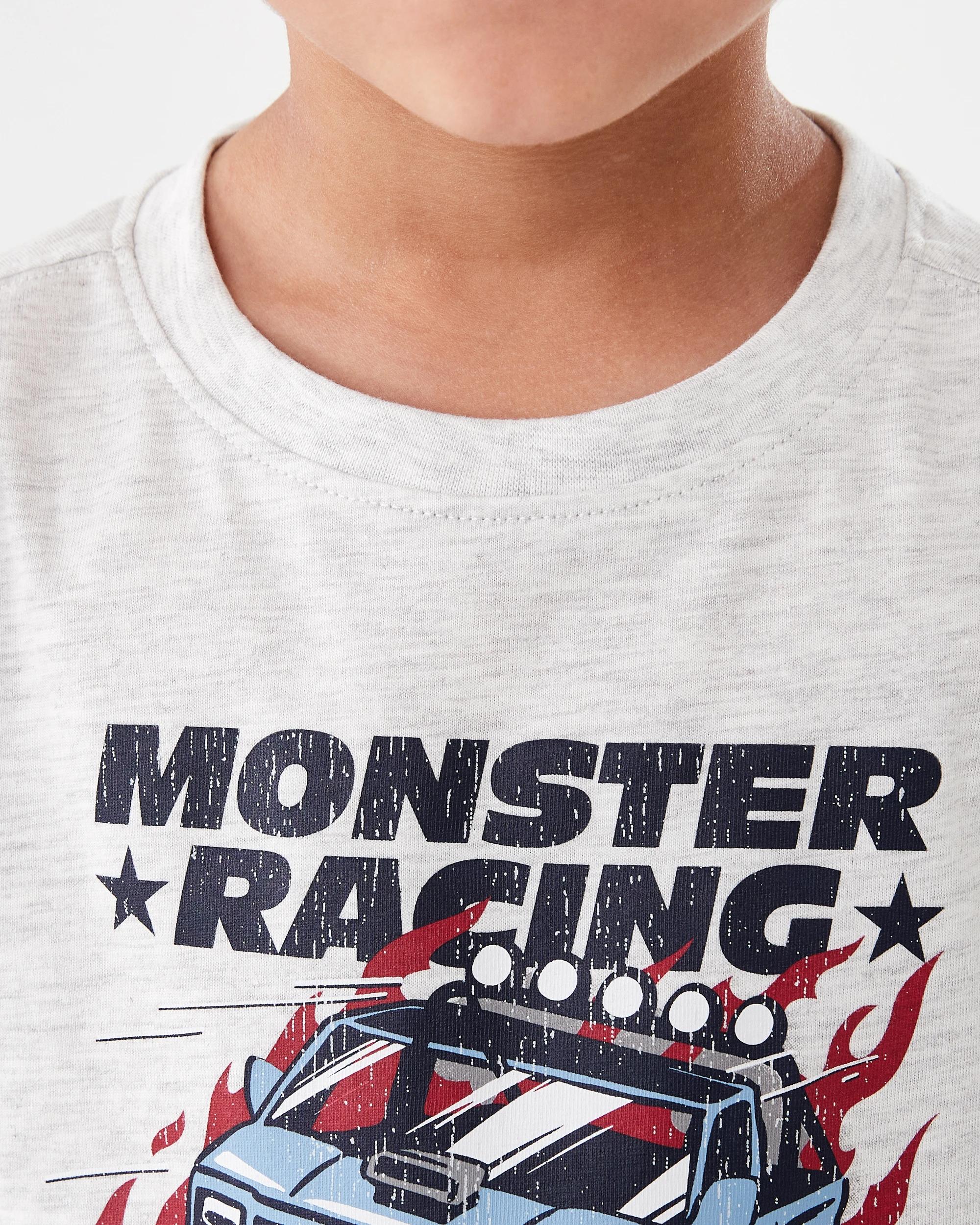 4 Long Sleeve Print T-shirt Gry Moto, 4 of 8