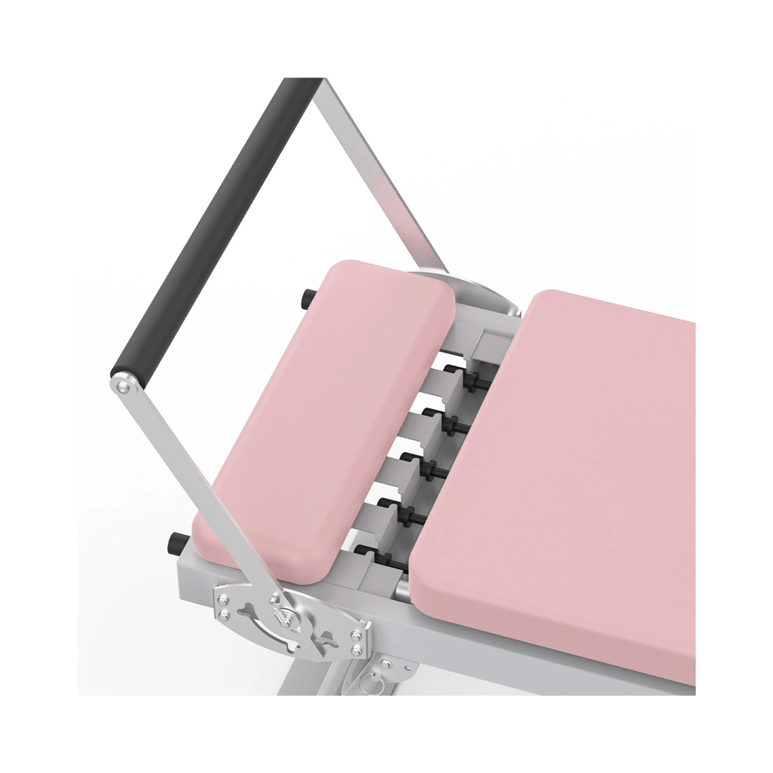3 Advwin Foldable Pilates Reformer Machine Exercise Equipment with Wheels Pink, 3 of 7