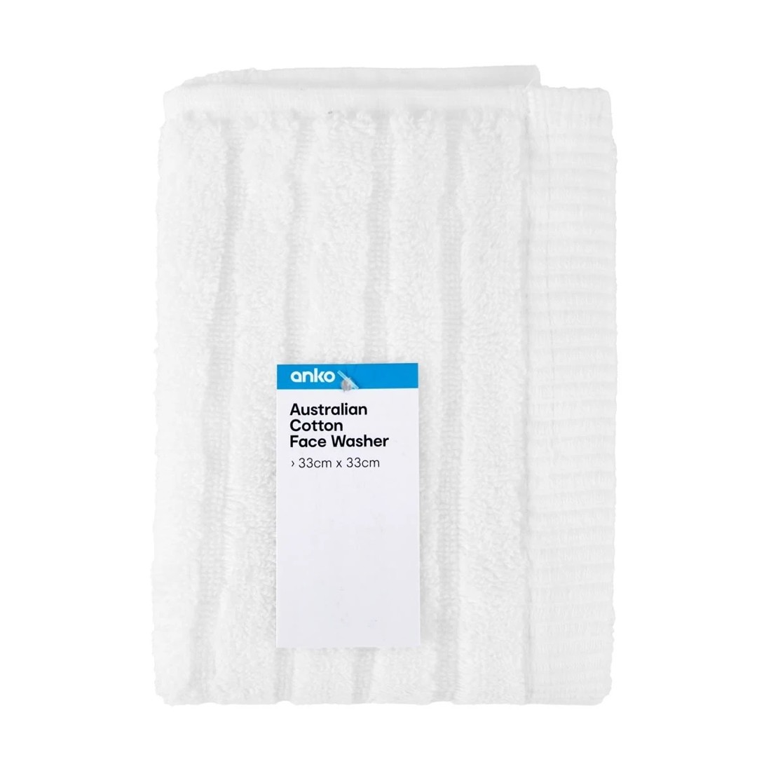 5 Australian Cotton Face Washer - White, 5 of 6