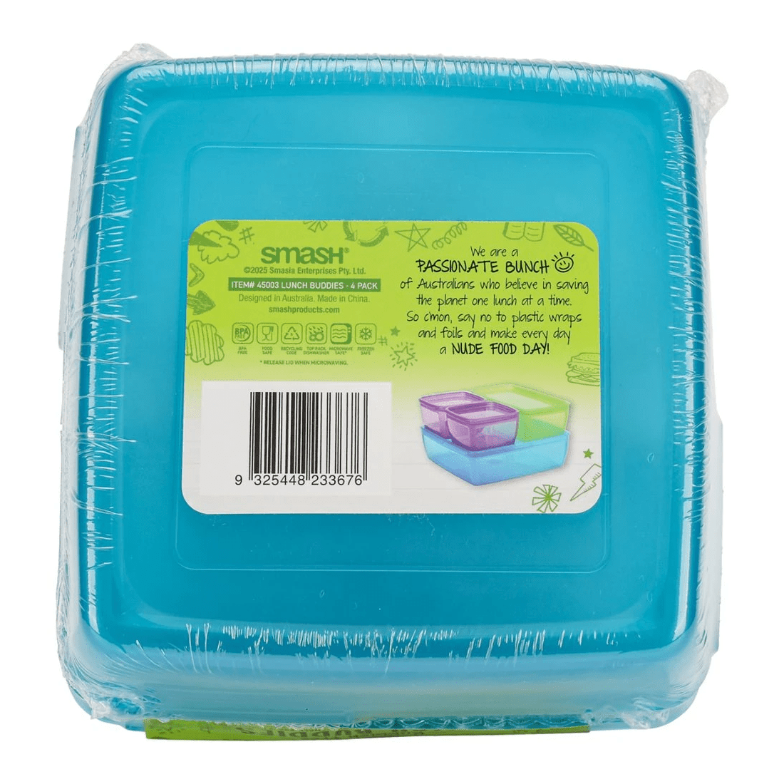 6 Smash Nude Food Movers Lunch Buddies Jade 4 Pack, 6 of 7