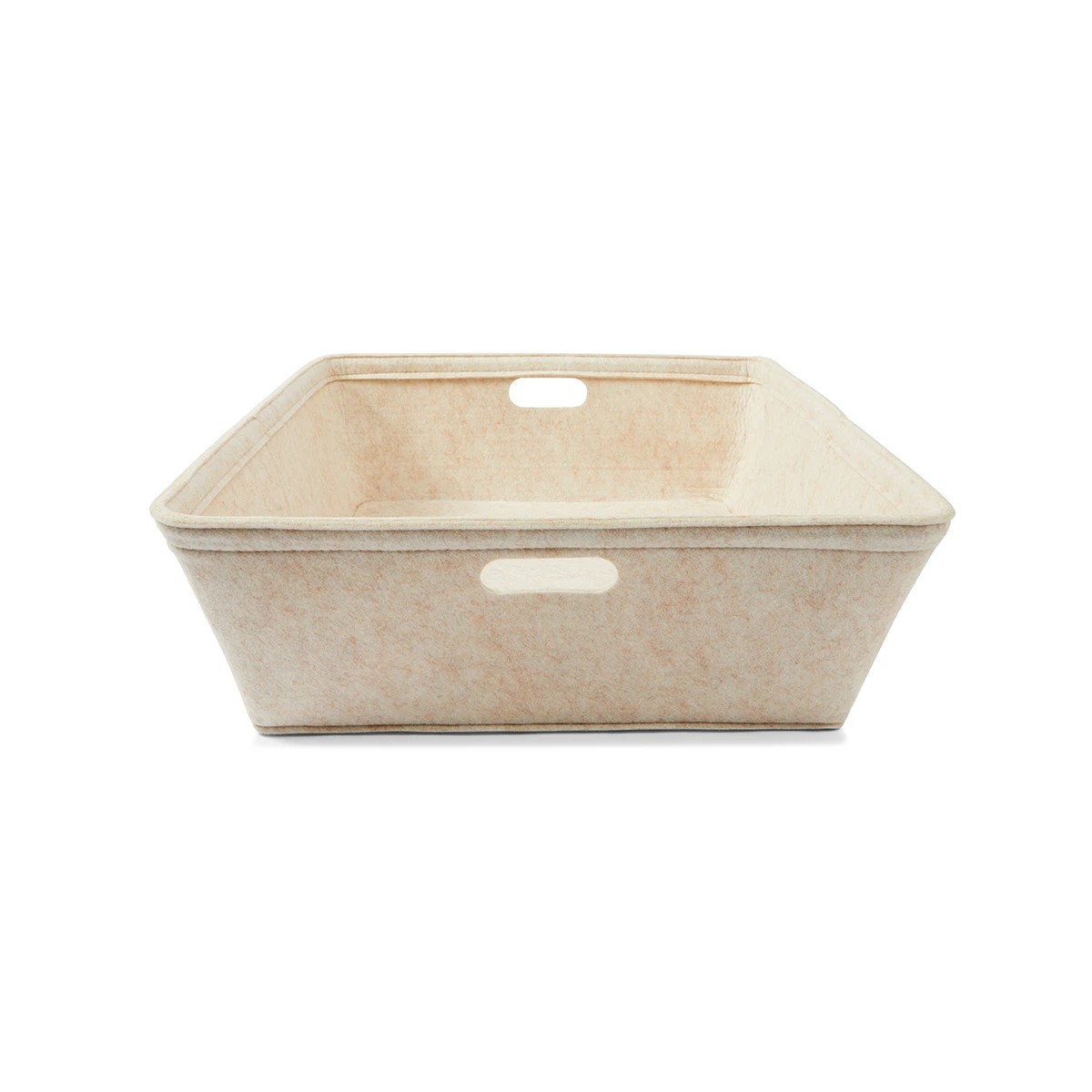 3 Felt Flat Tub - Beige, 3 of 8