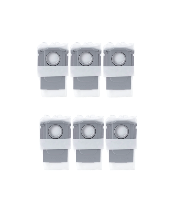 Roborock 6pk Auto-Empty Dust Bags For Q & S Series Robot Vacuum Cleaners - White