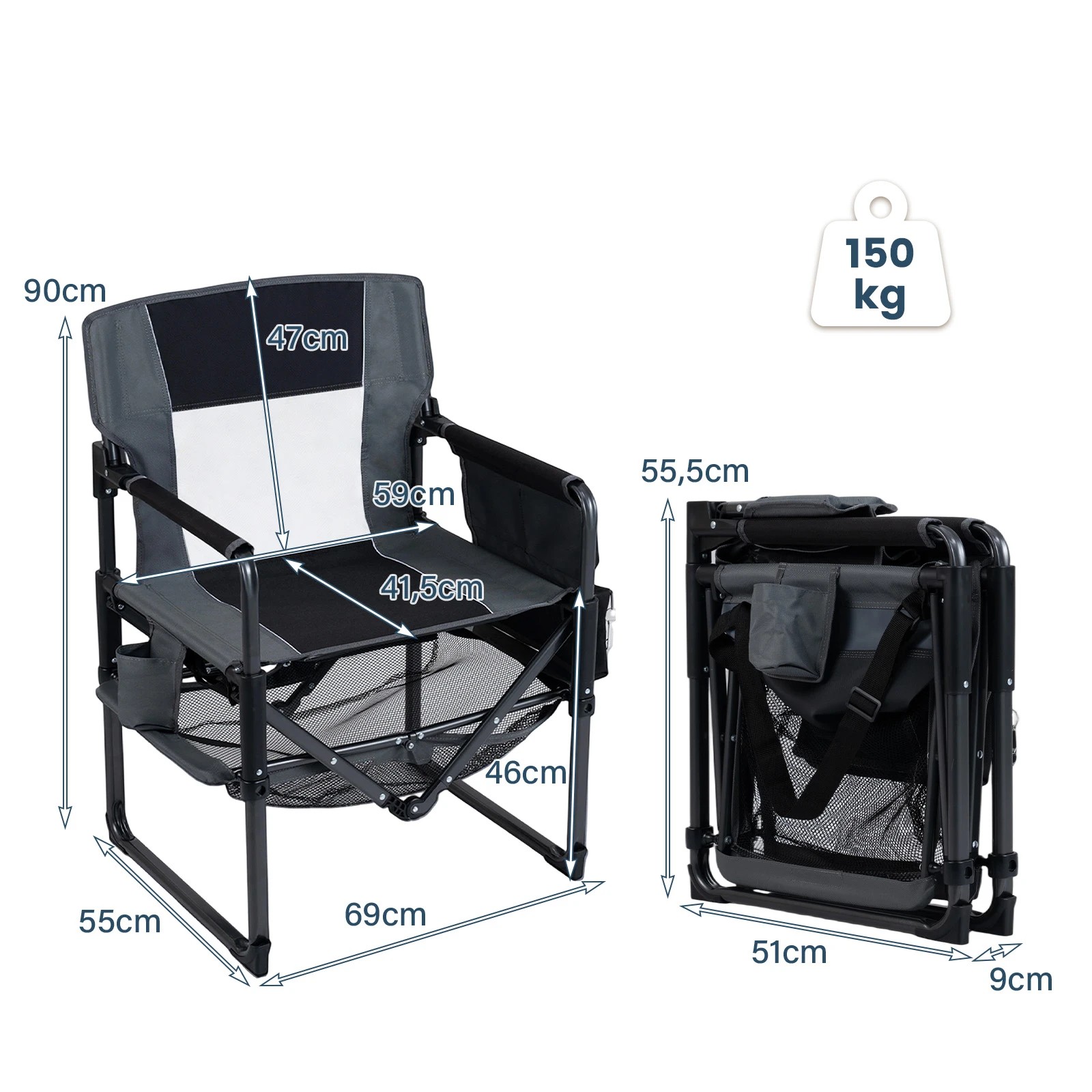 6 Costway Outdoor Camping Chair Folding Lawn Chair w/Cup Holder & Pocket Bottle - Black, 6 of 6